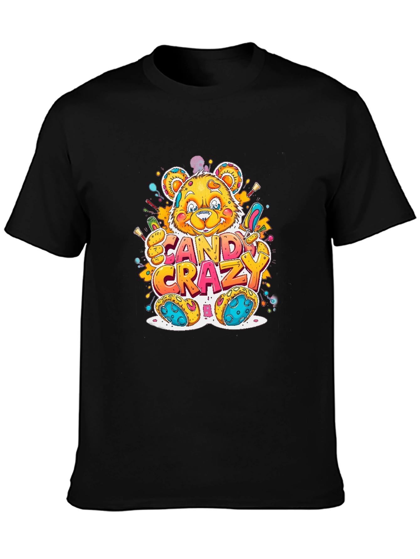 Candy Crazy Bear Graphic T-Shirt
