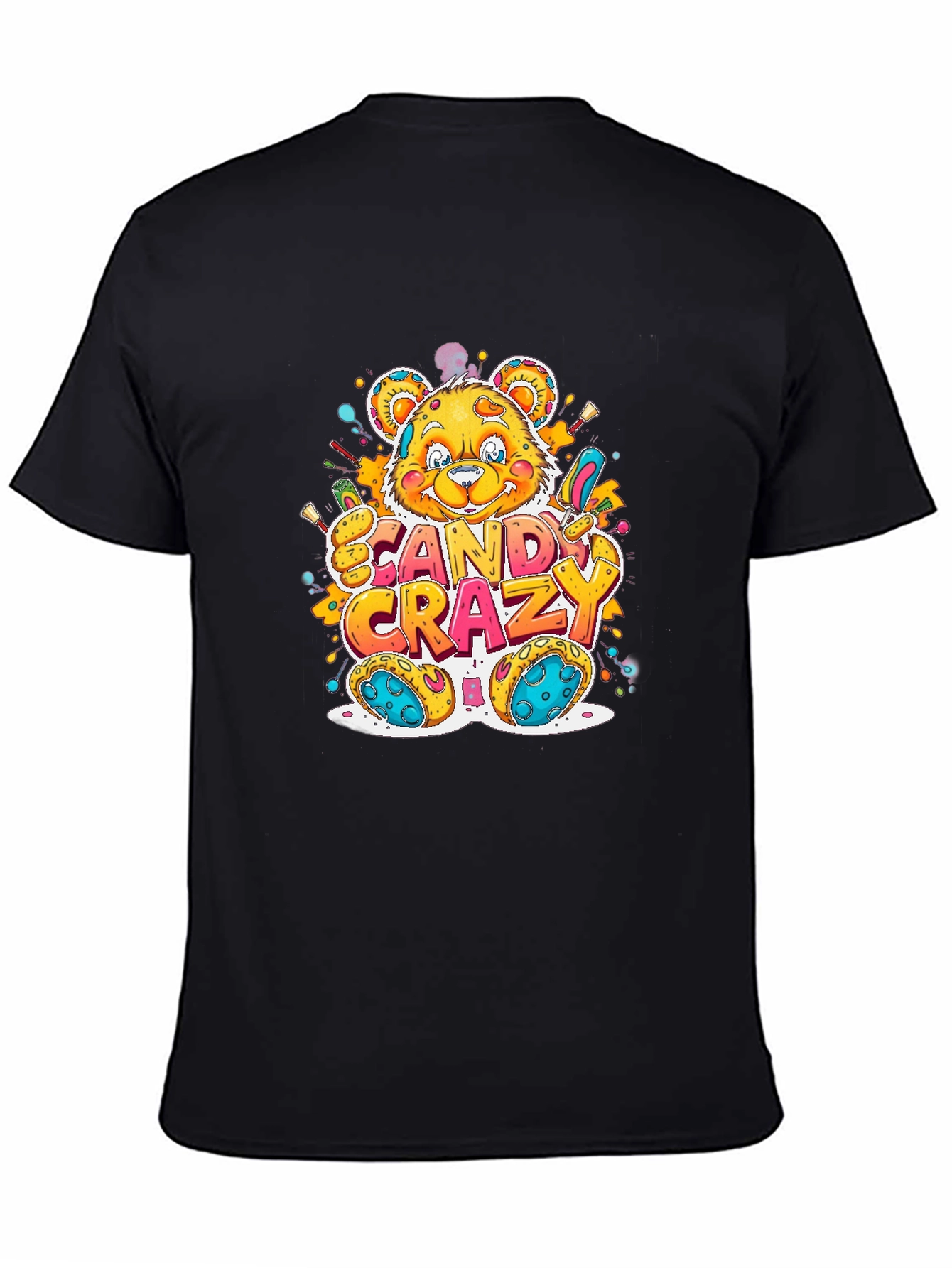 Candy Crazy Bear Graphic T-Shirt