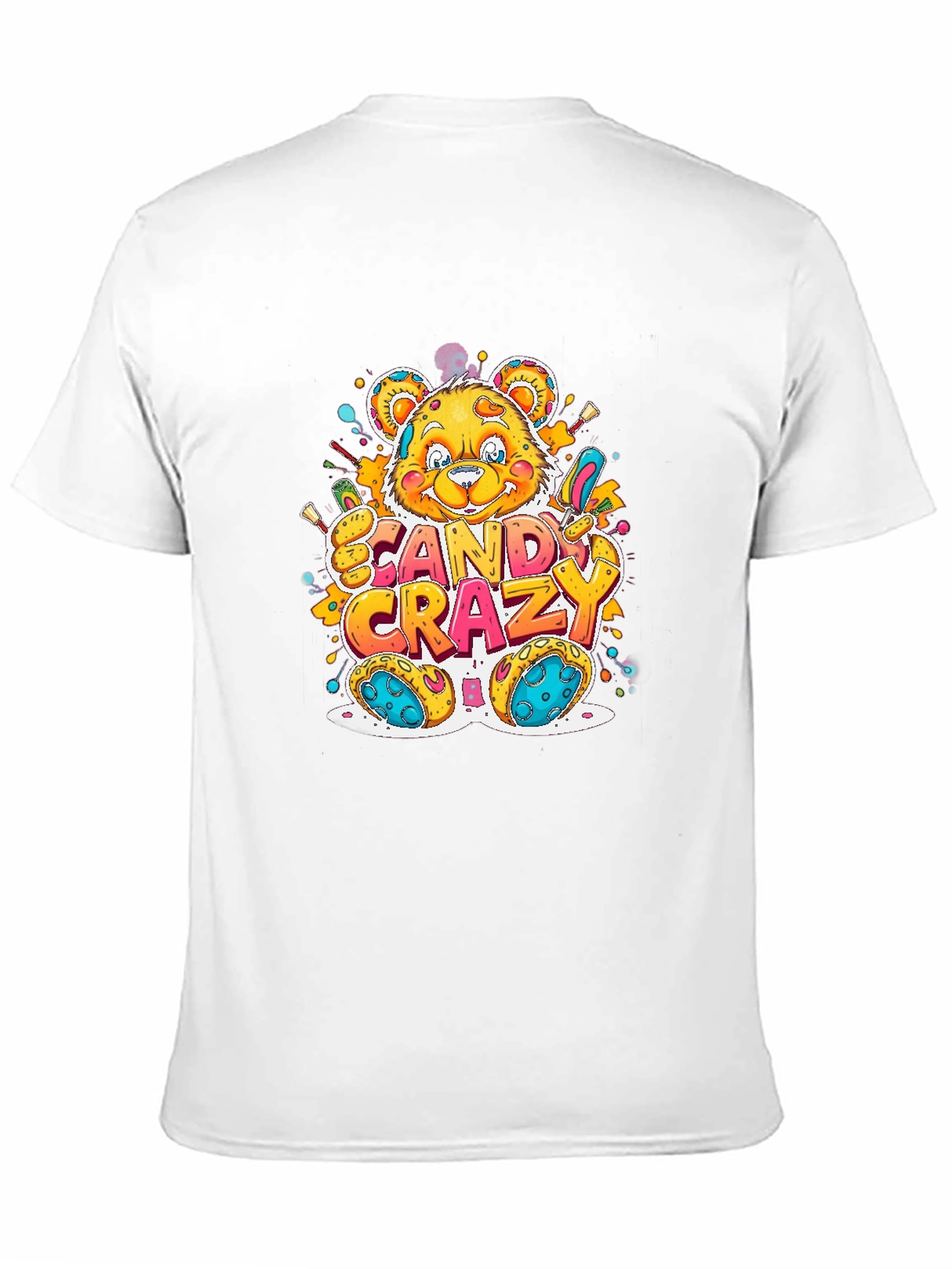 Candy Crazy Bear Graphic T-Shirt