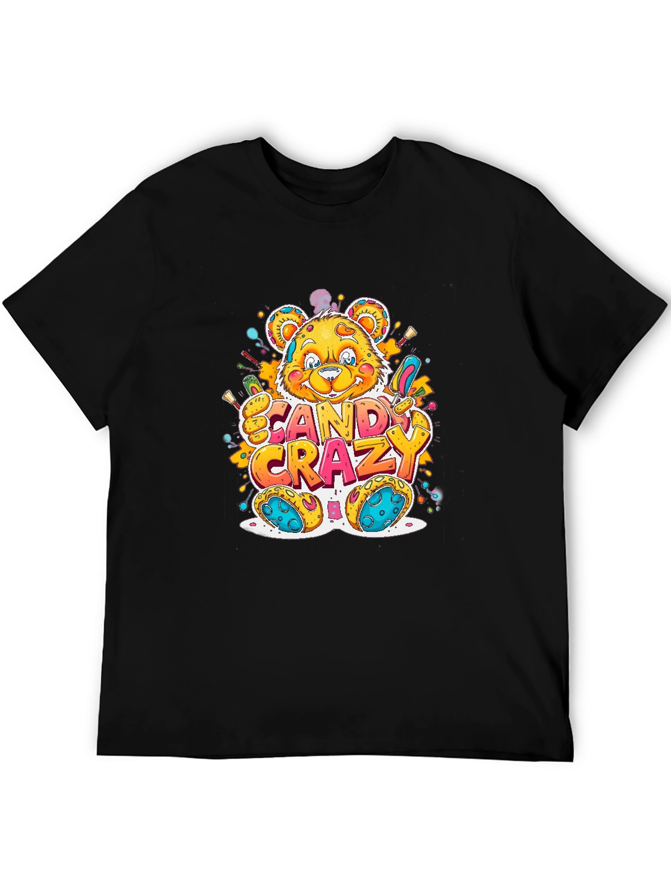 Candy Crazy Bear Graphic T-Shirt