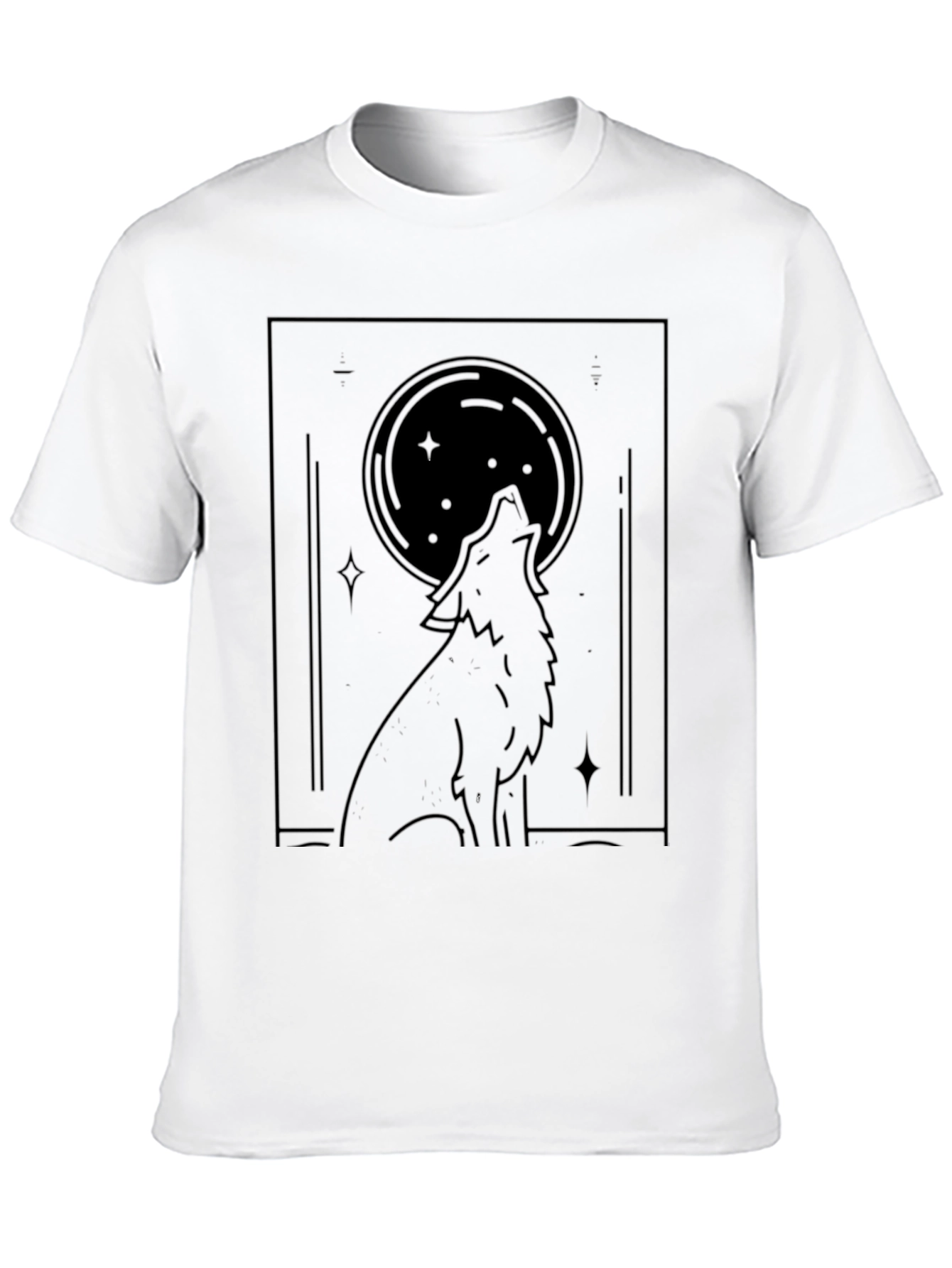 Wolf Moon Black T-Shirt - Graphic Tee