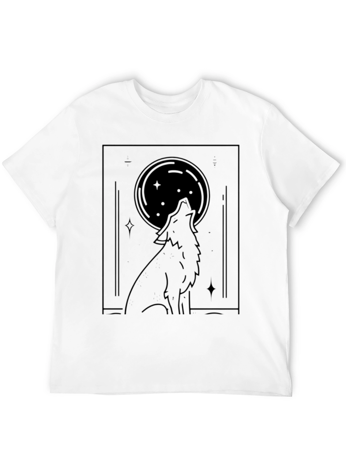 Wolf Moon Black T-Shirt - Graphic Tee