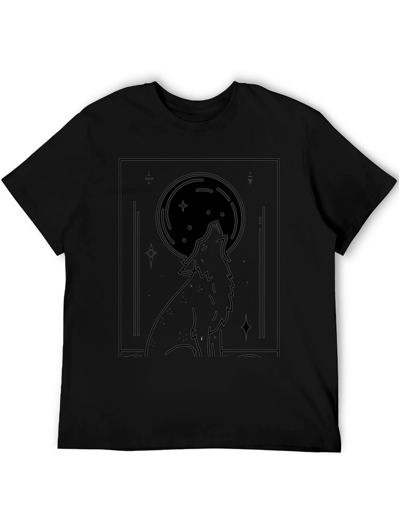 Wolf Moon Black T-Shirt - Graphic Tee