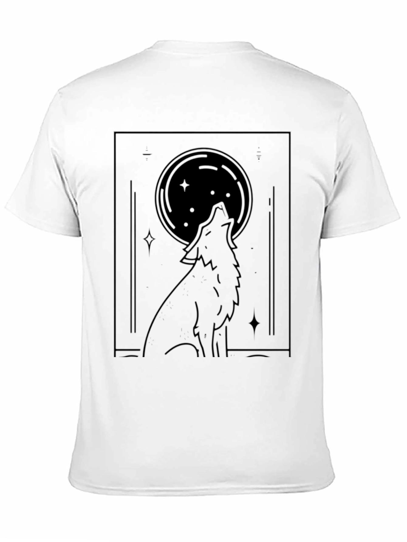 Wolf Moon Black T-Shirt - Graphic Tee