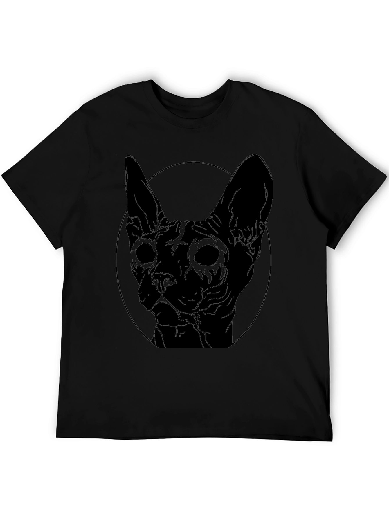 Black Cat Graphic T-Shirt - Edgy Style
