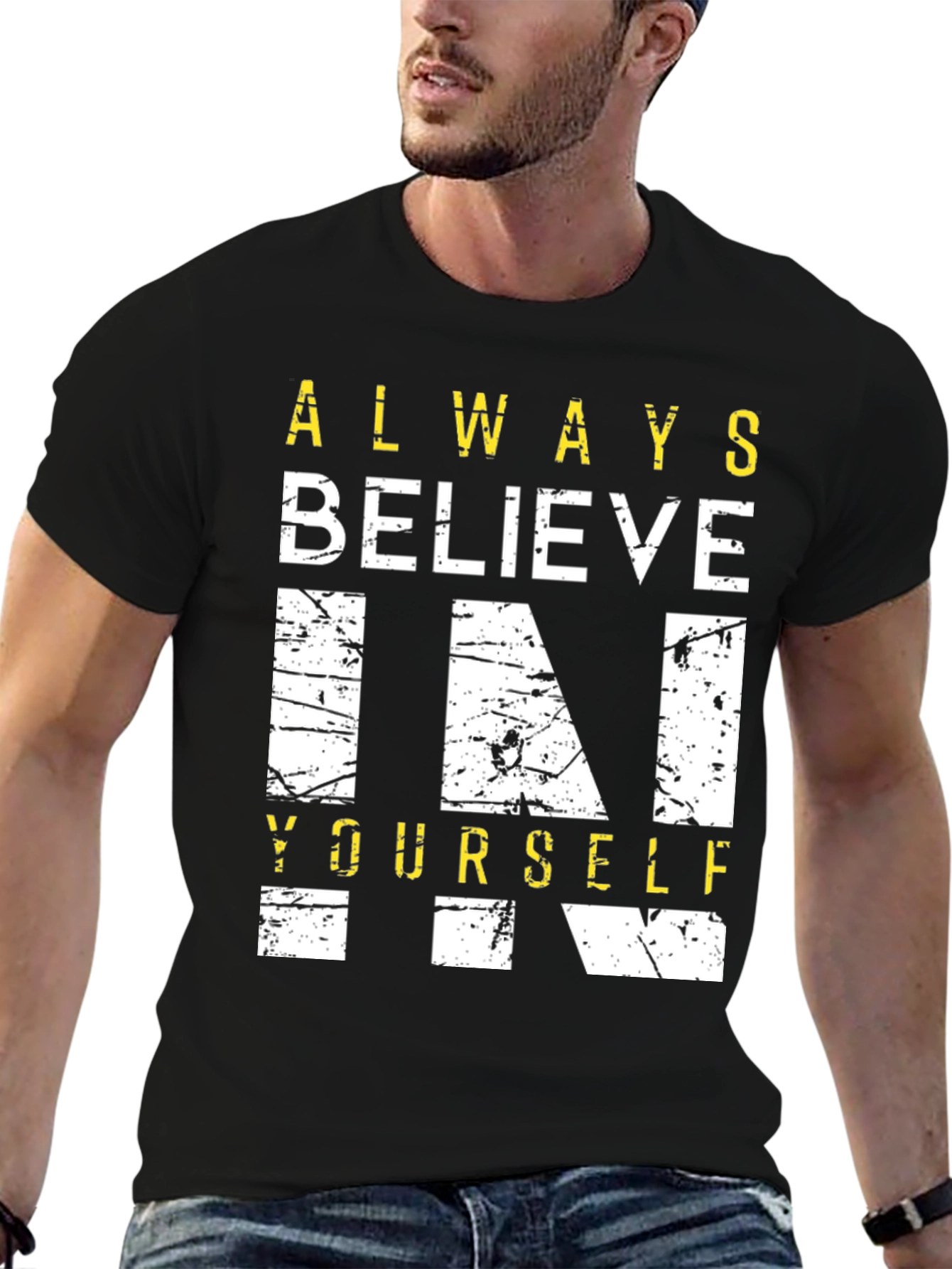 Believe in Yourself Graphic Tee - Black
