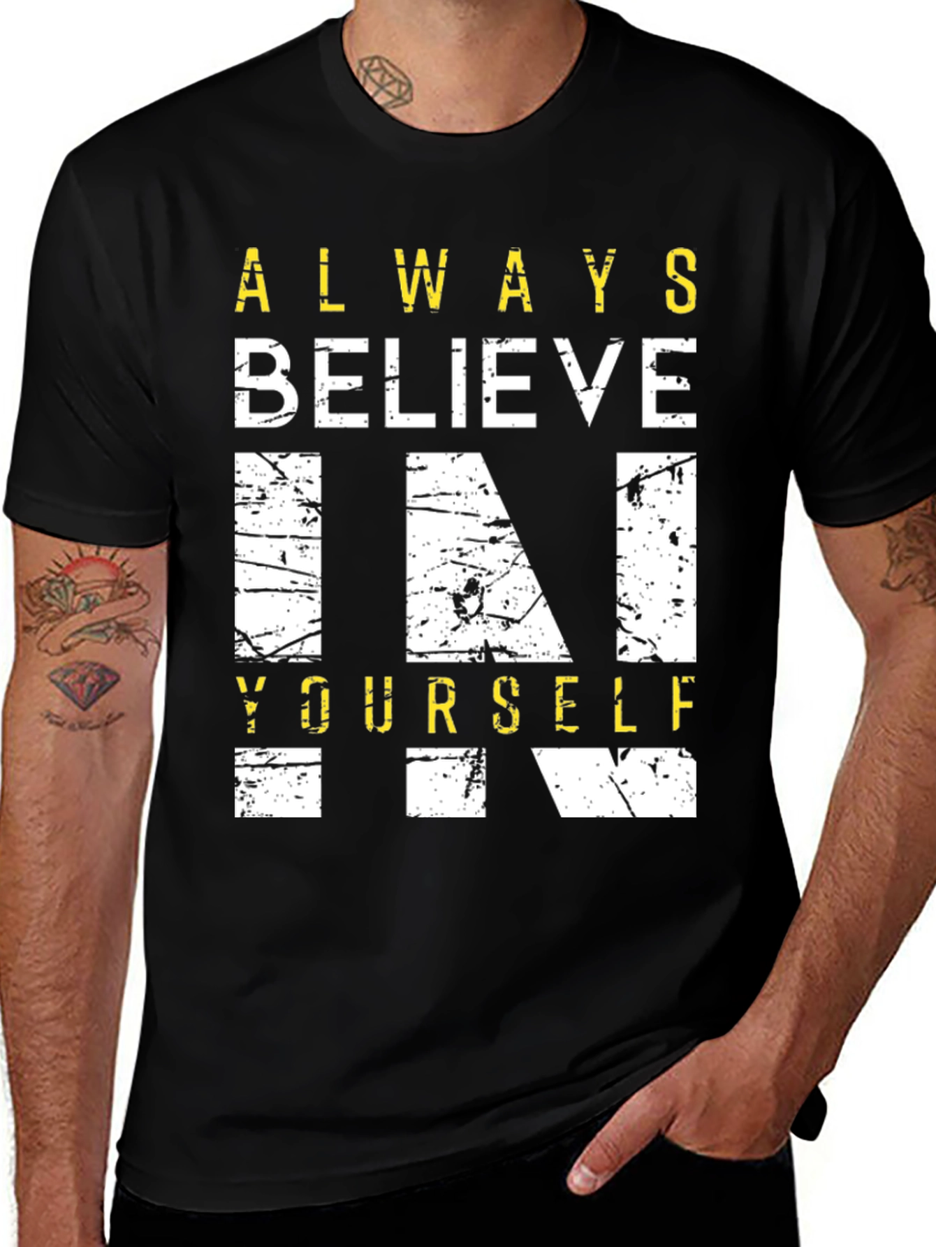 Believe in Yourself Graphic Tee - Black