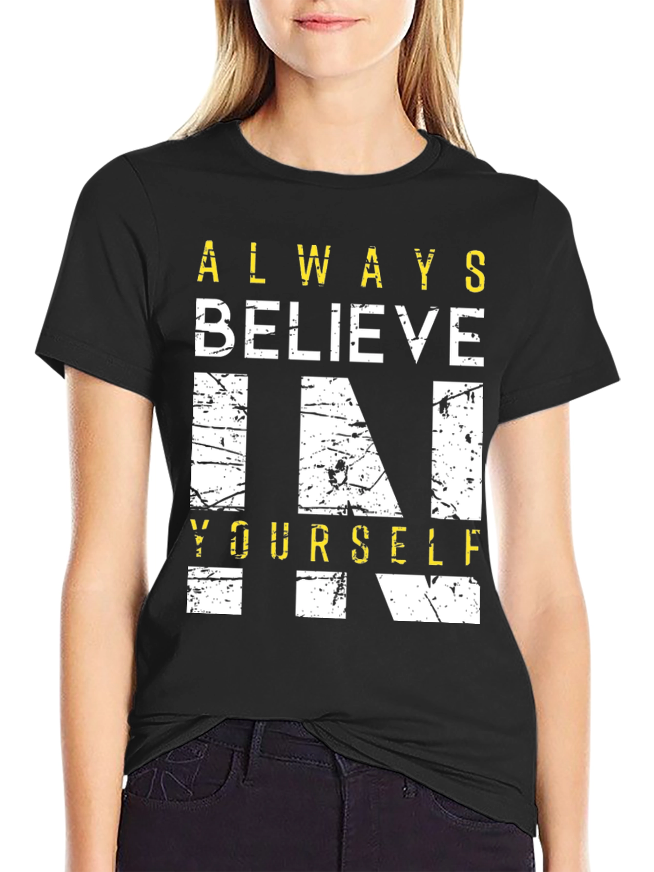 Believe in Yourself Graphic Tee - Black