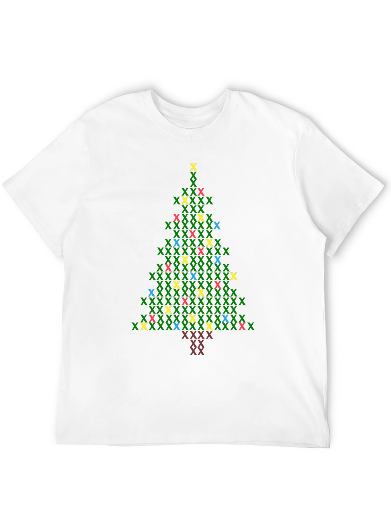 Christmas Tree X Stitch Graphic T-Shirt