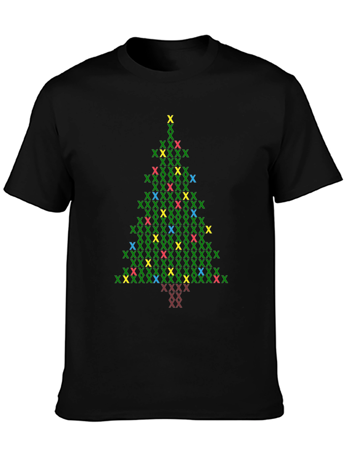 Christmas Tree X Stitch Graphic T-Shirt
