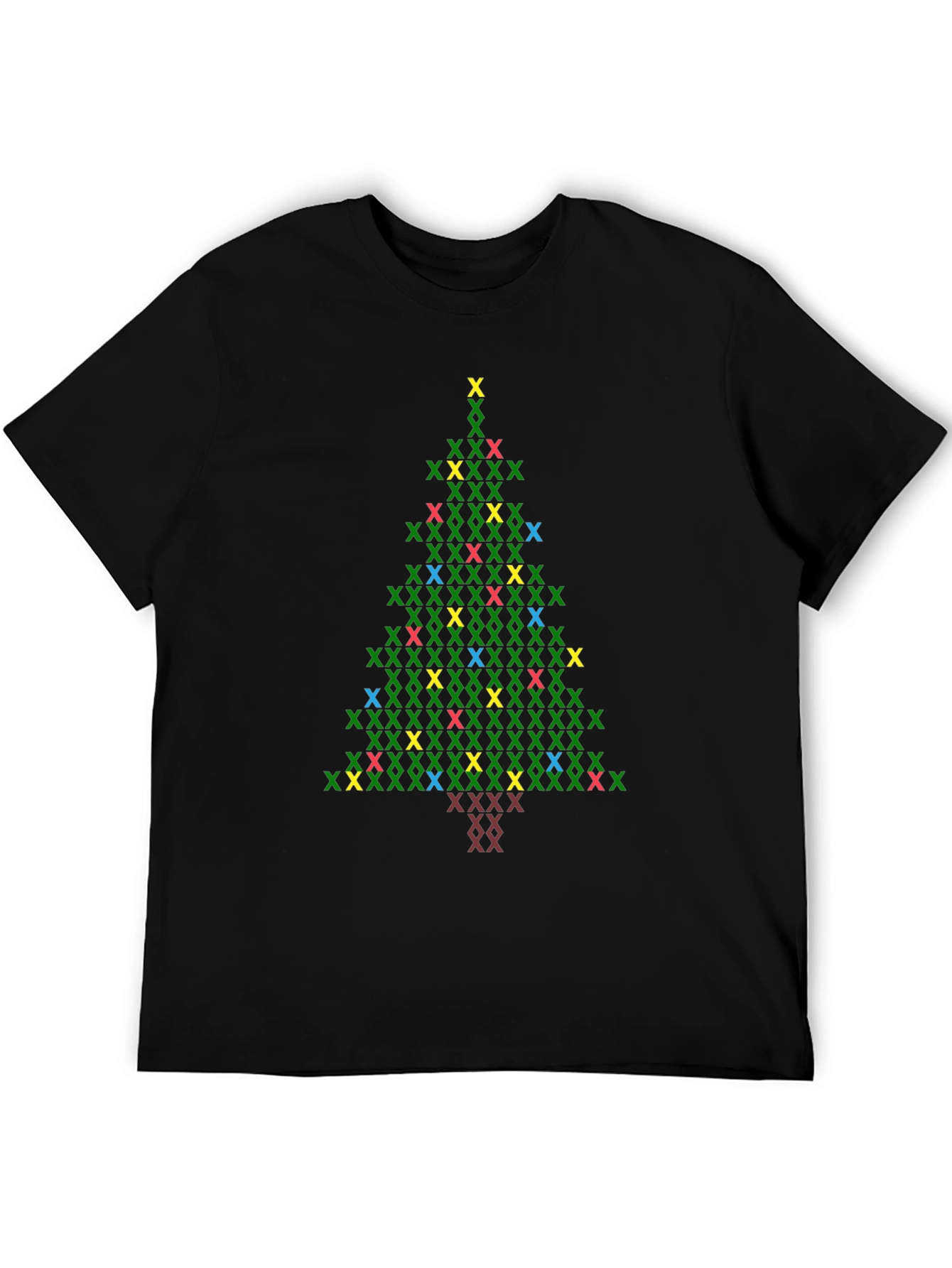 Christmas Tree X Stitch Graphic T-Shirt