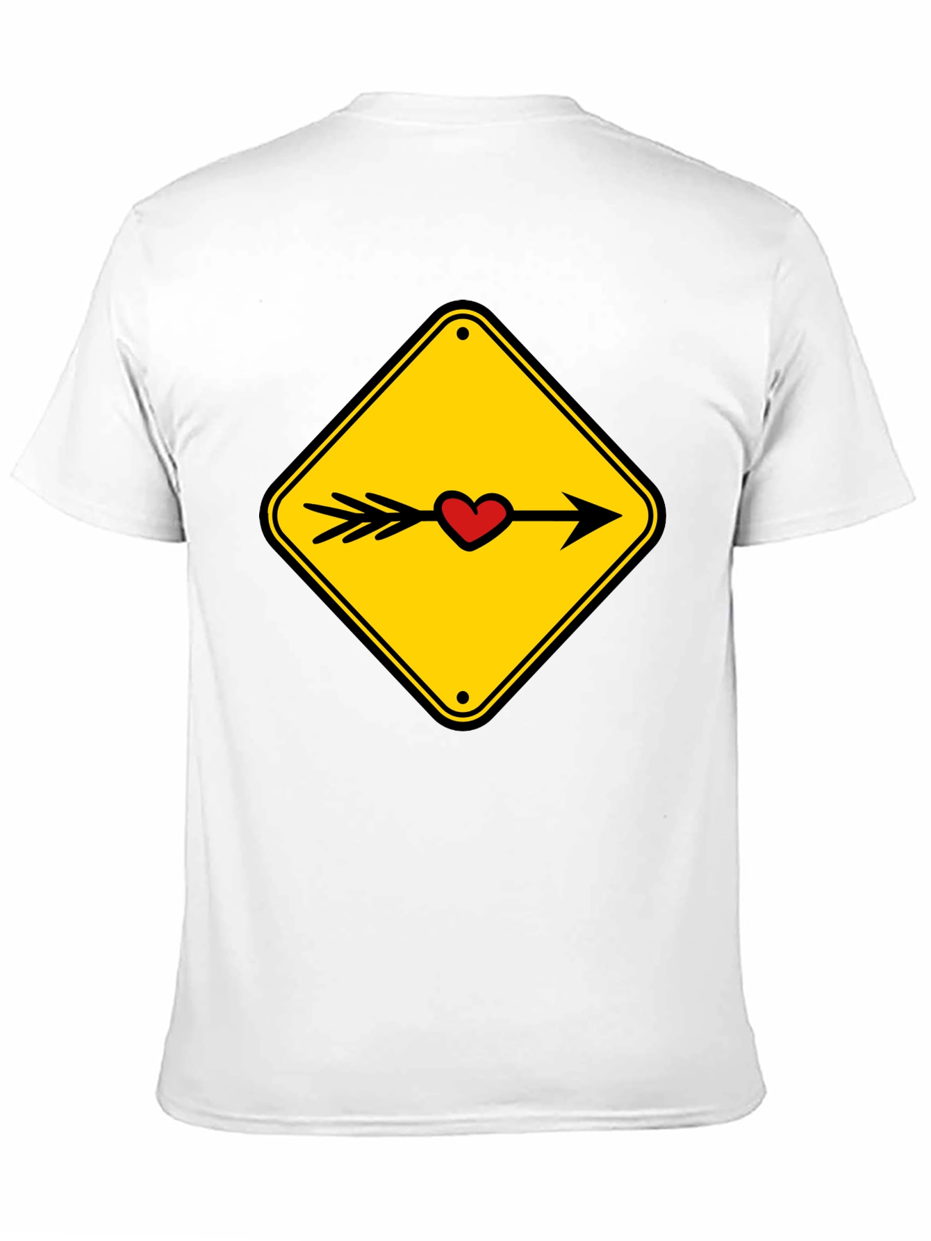 Heart Arrow Sign Black T-Shirt