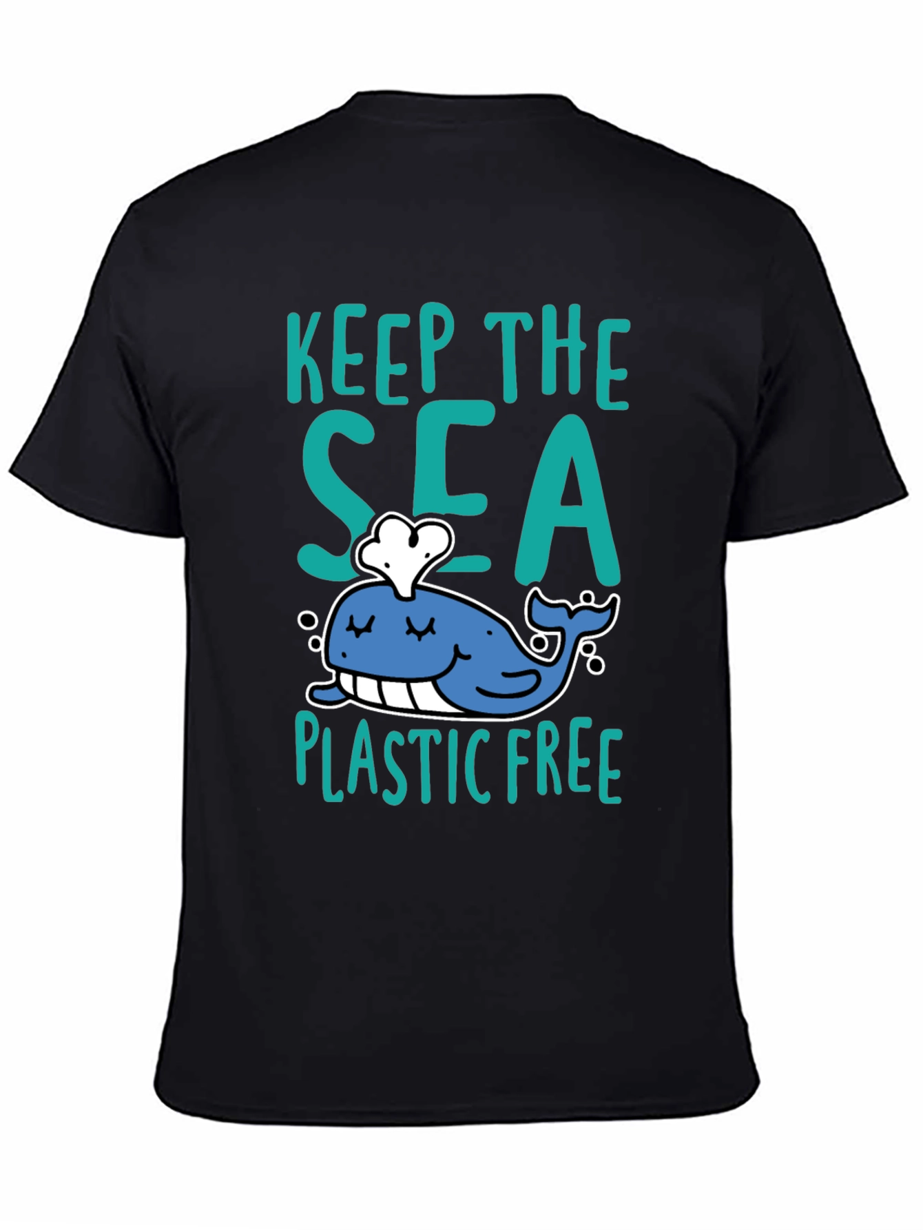 Keep The Sea Plastic Free Black T-Shirt
