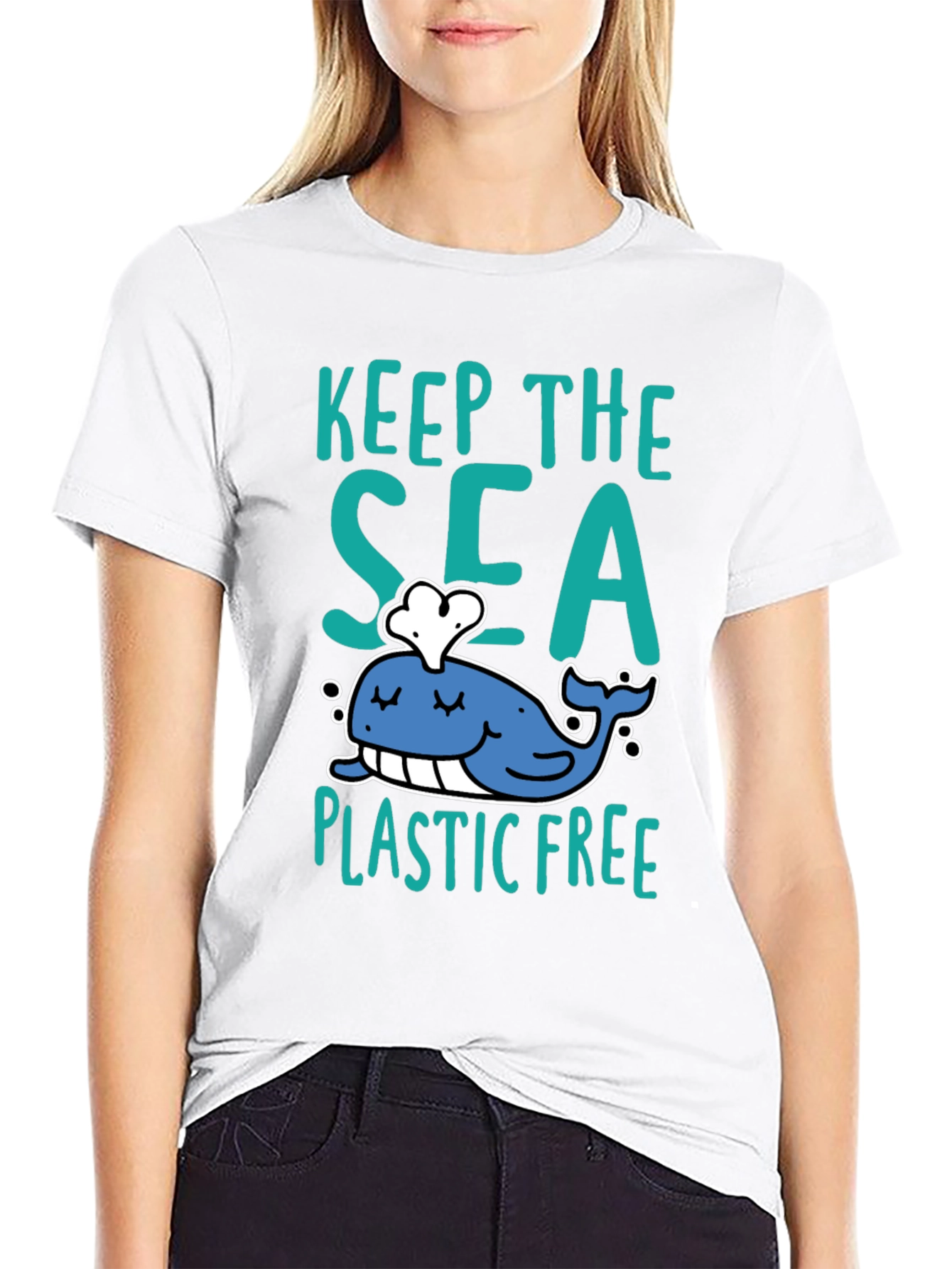 Keep The Sea Plastic Free Black T-Shirt