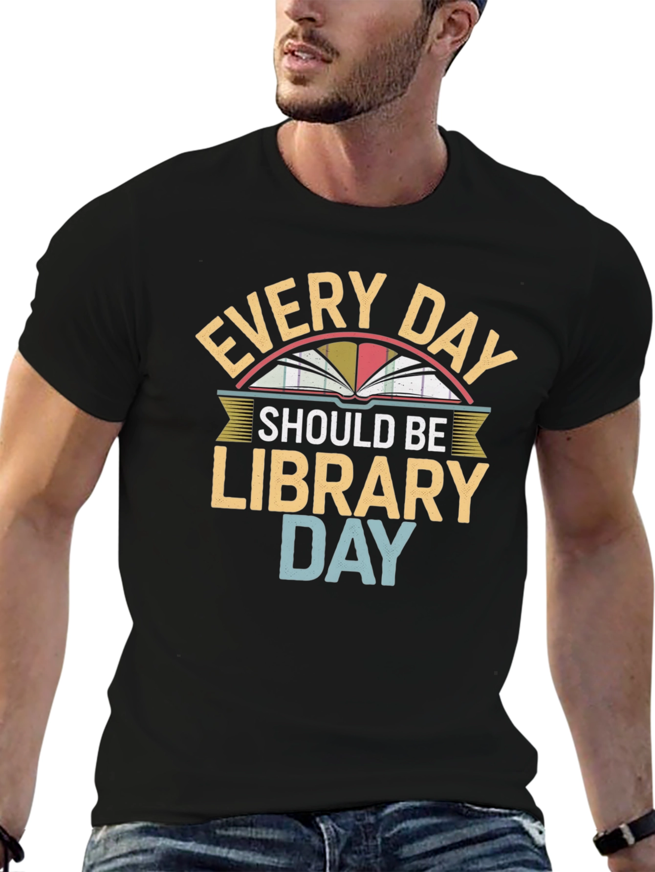 Every Day Should Be Library Day Graphic Tee