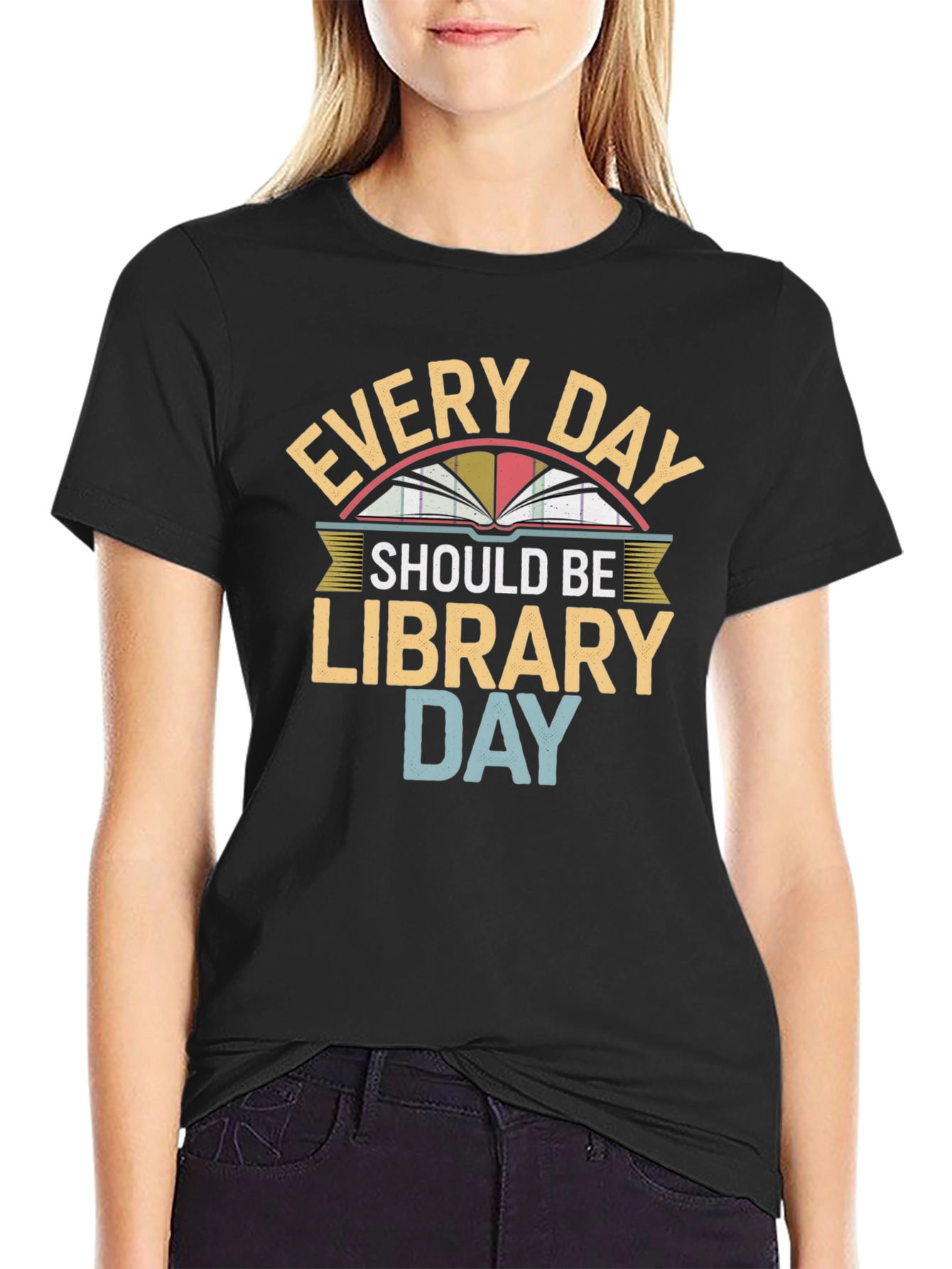 Every Day Should Be Library Day Graphic Tee