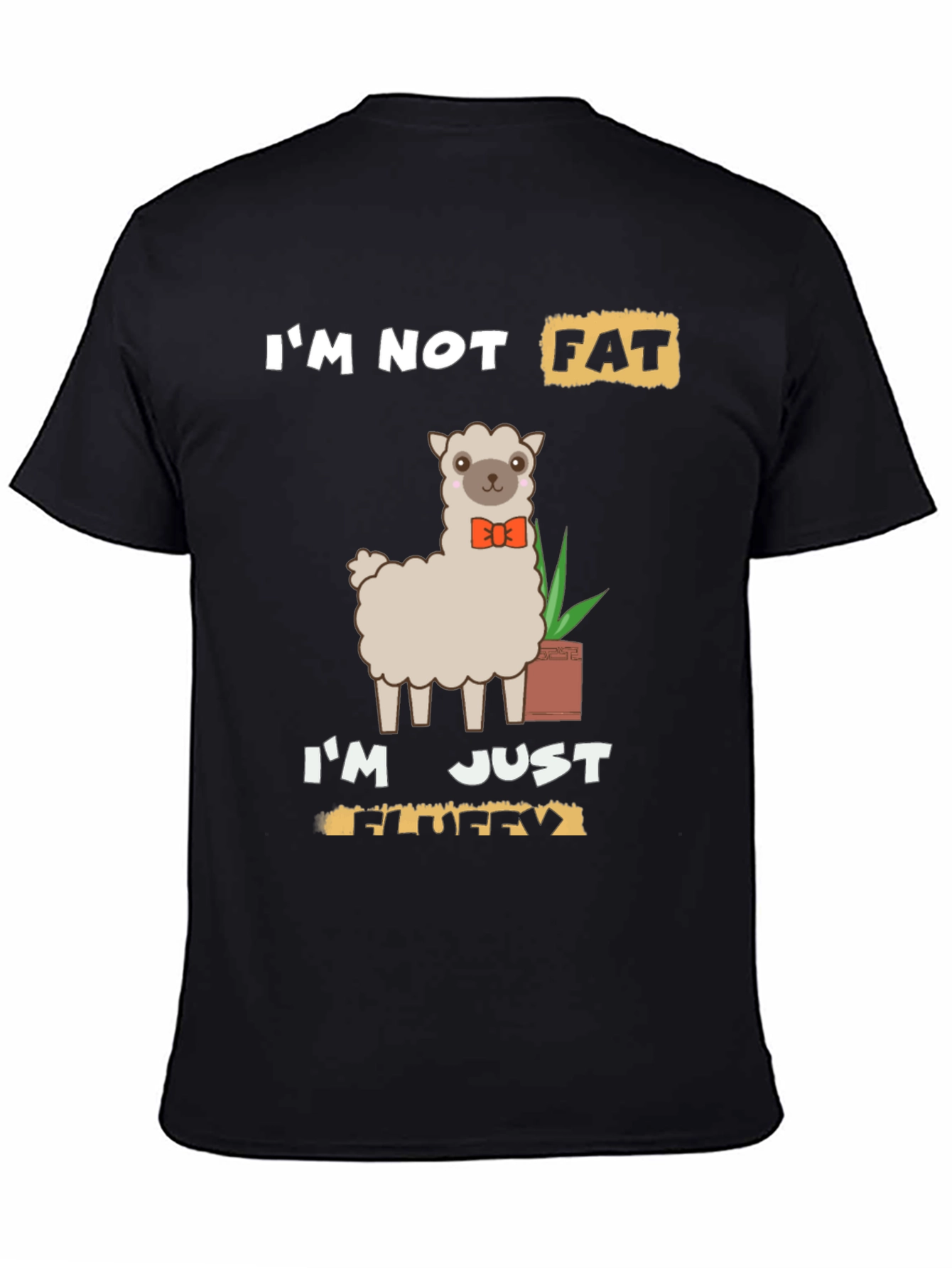 Funny Llama T-Shirt - Im Not Fat Im Fluffy