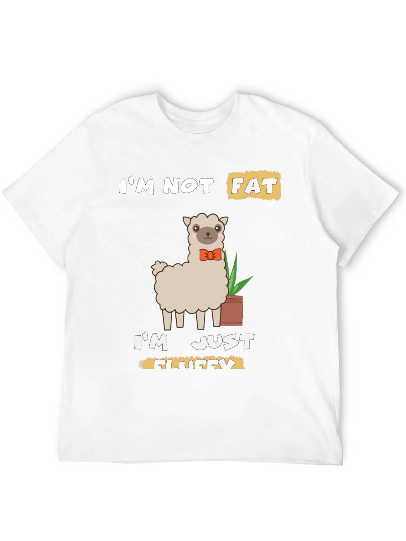 Funny Llama T-Shirt - Im Not Fat Im Fluffy