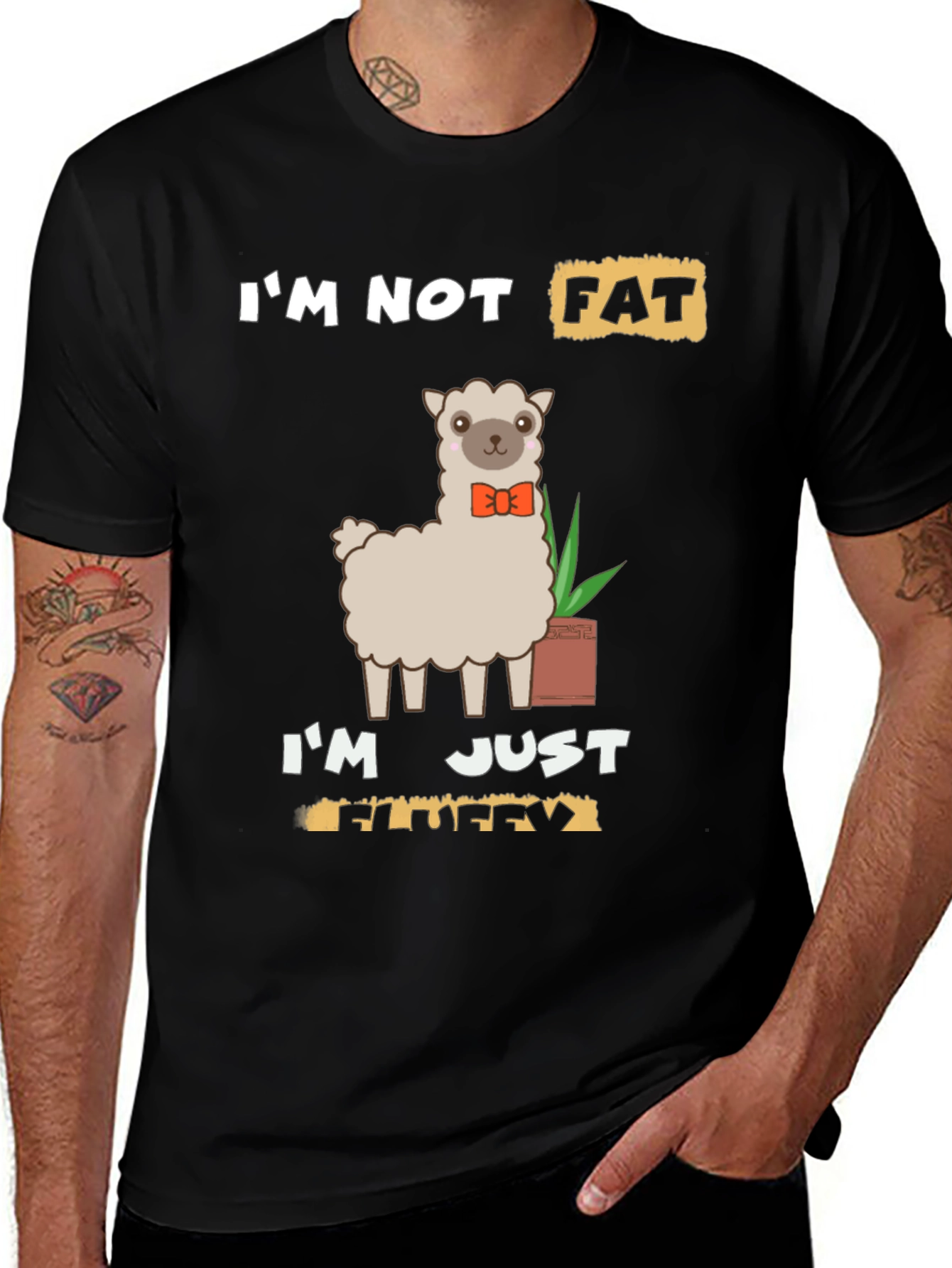 Funny Llama T-Shirt - Im Not Fat Im Fluffy