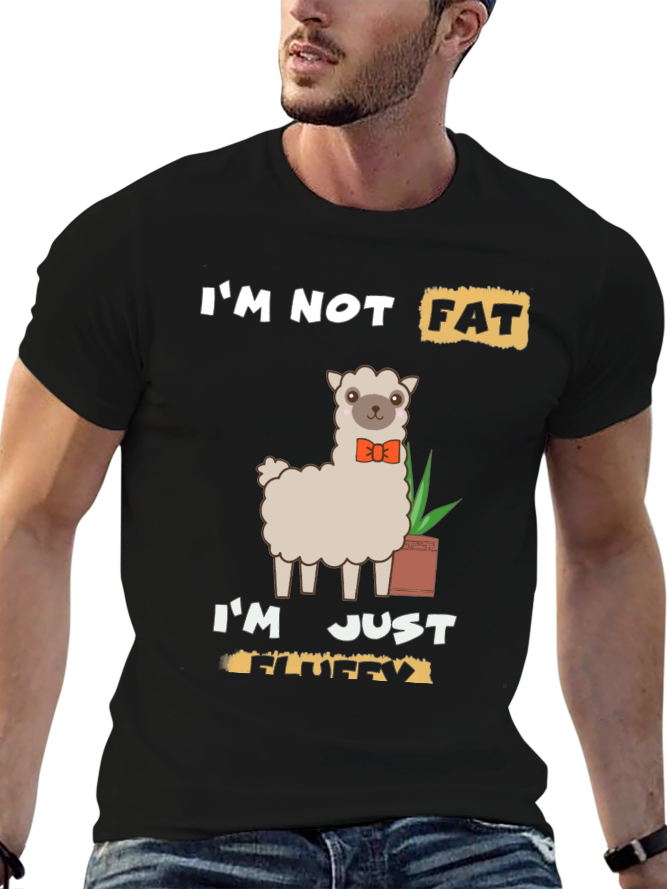 Funny Llama T-Shirt - Im Not Fat Im Fluffy