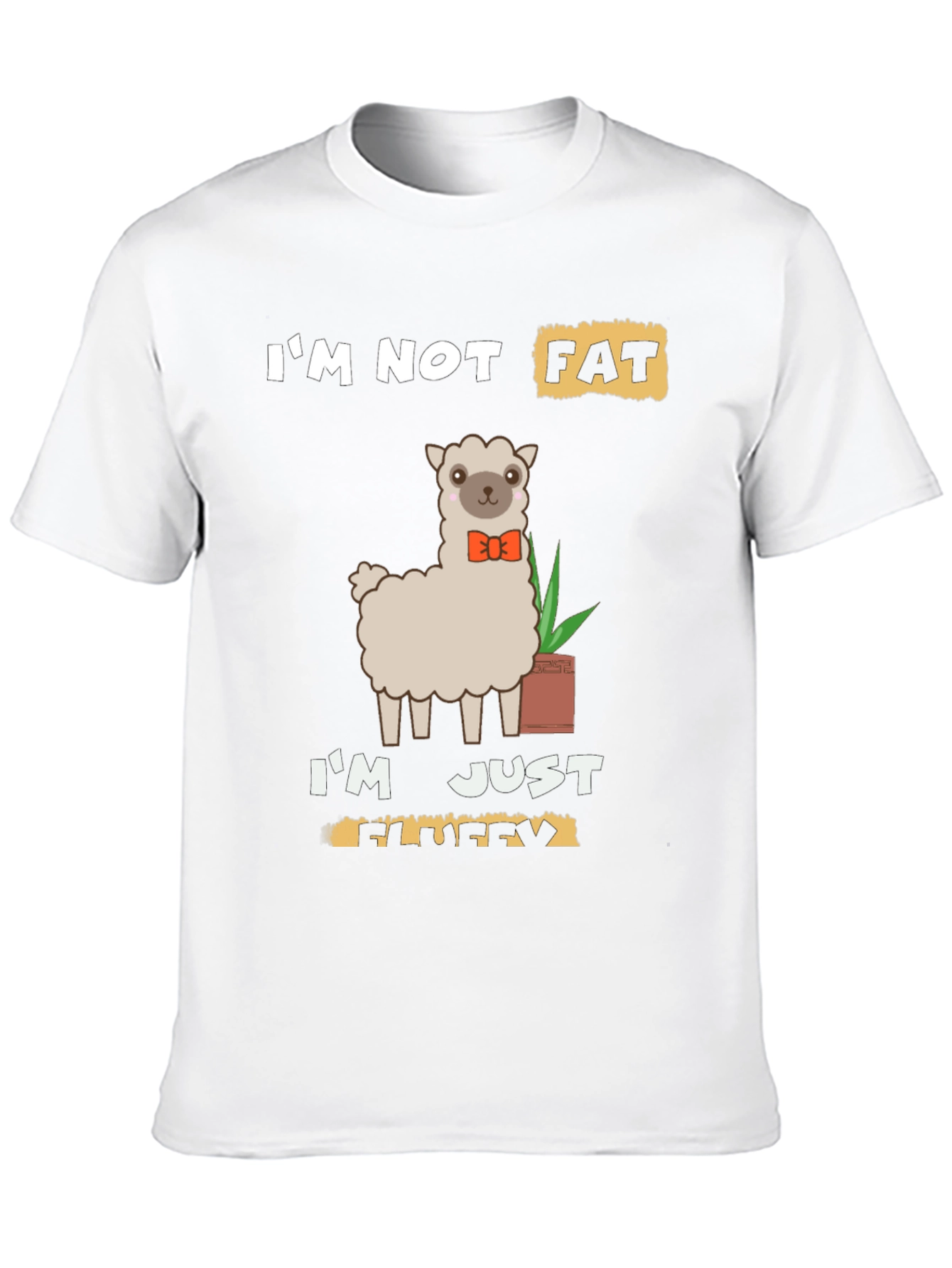Funny Llama T-Shirt - Im Not Fat Im Fluffy
