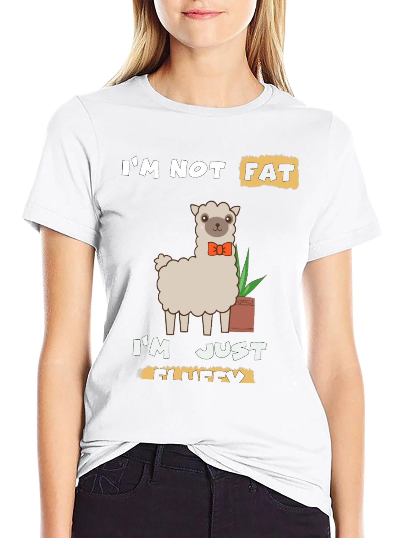 Funny Llama T-Shirt - Im Not Fat Im Fluffy