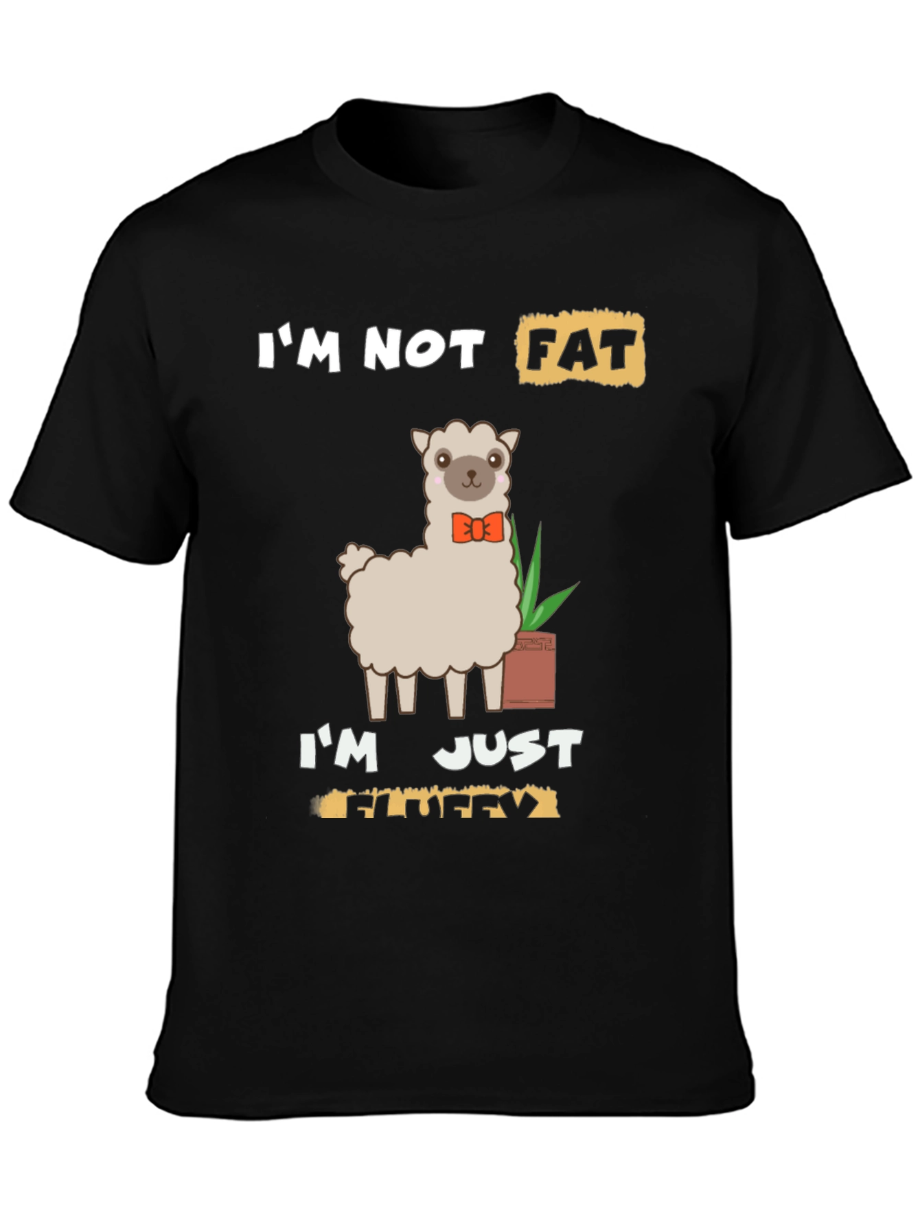 Funny Llama T-Shirt - Im Not Fat Im Fluffy