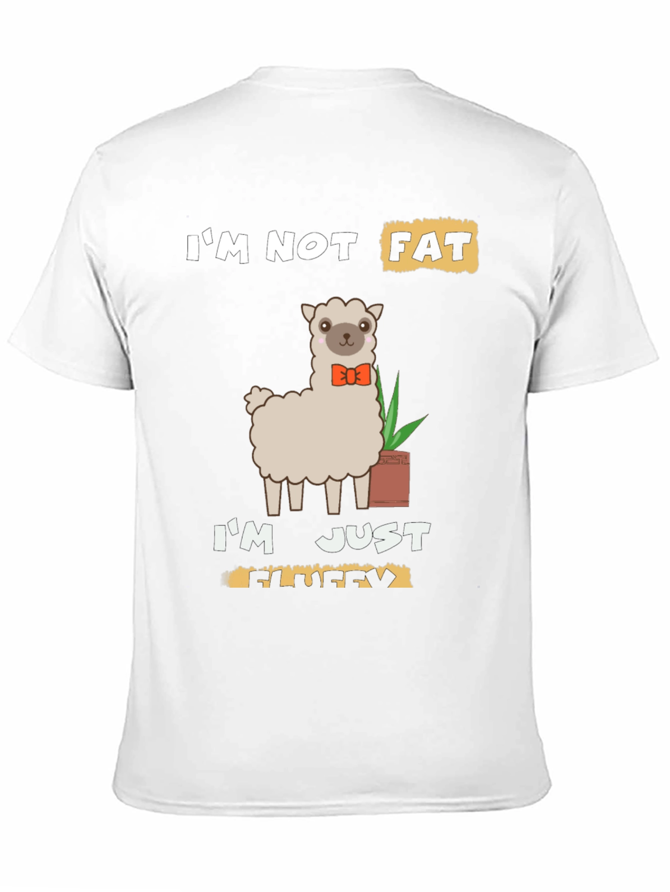 Funny Llama T-Shirt - Im Not Fat Im Fluffy