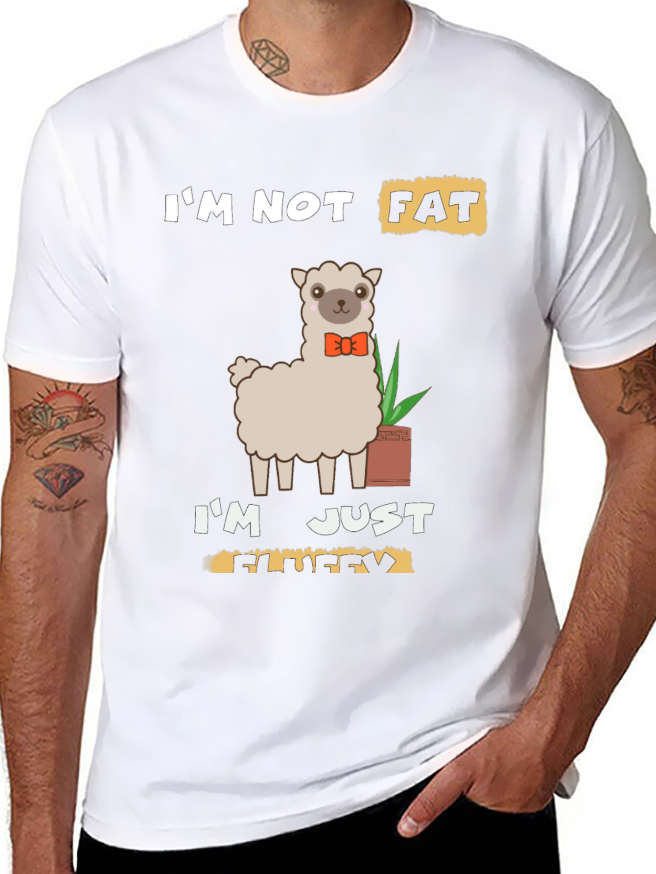 Funny Llama T-Shirt - Im Not Fat Im Fluffy