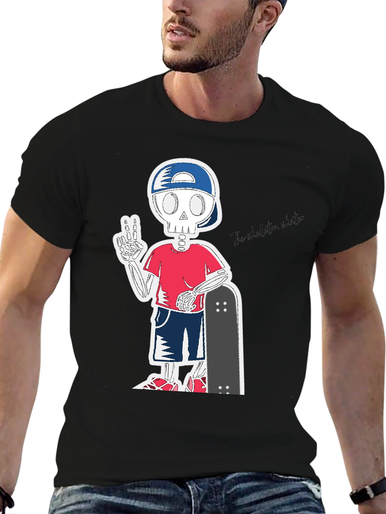 Skeleton Skater T-Shirt - Cool Graphic Tee