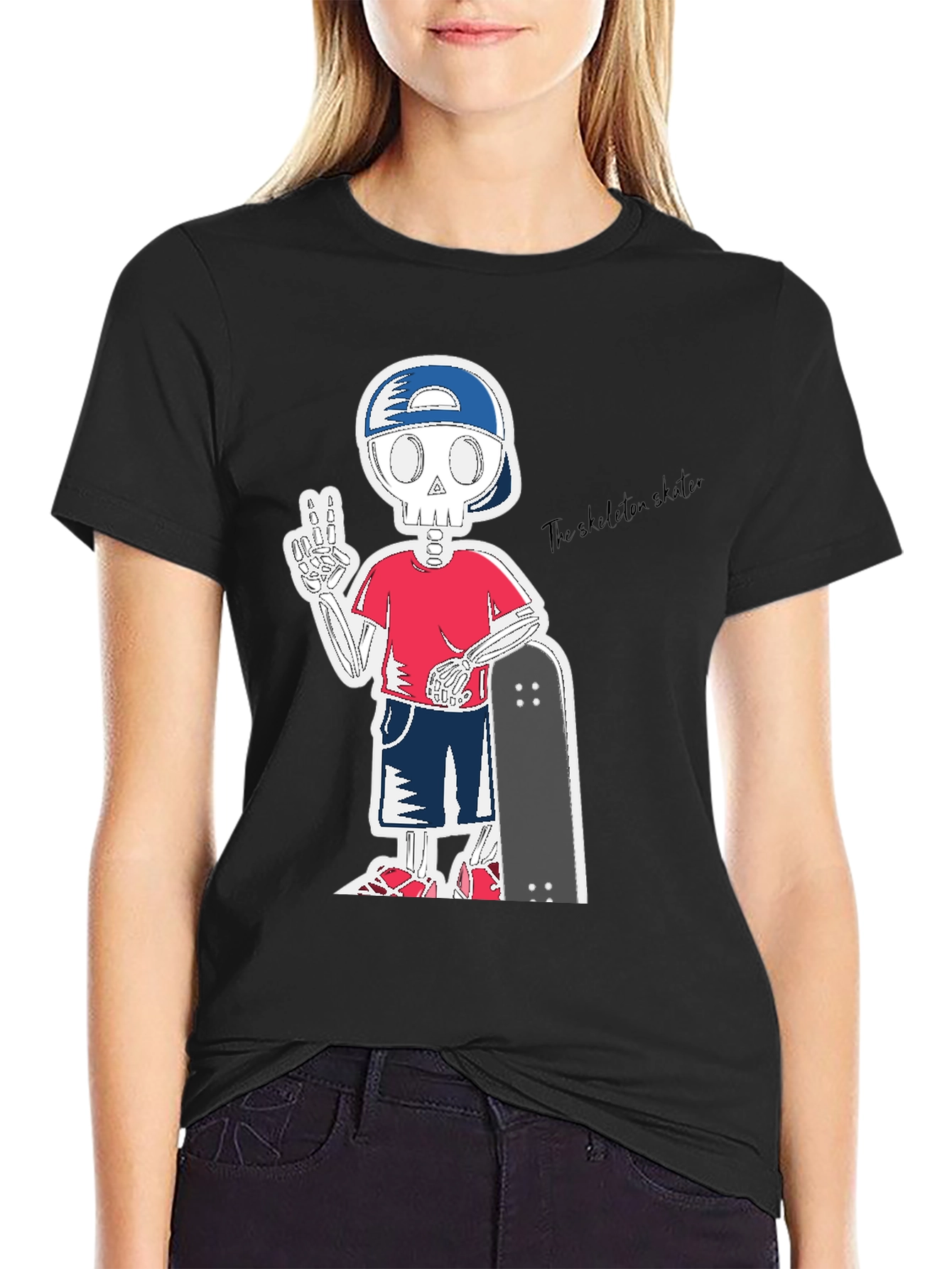 Skeleton Skater T-Shirt - Cool Graphic Tee