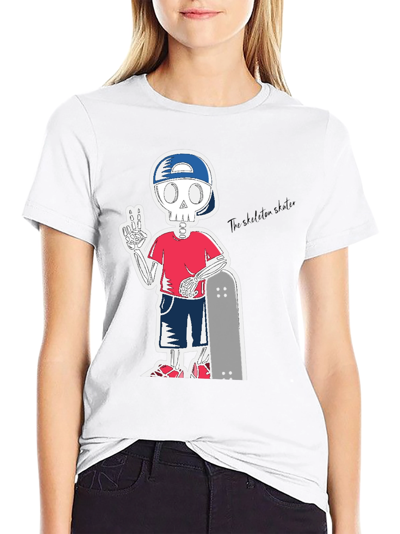 Skeleton Skater T-Shirt - Cool Graphic Tee