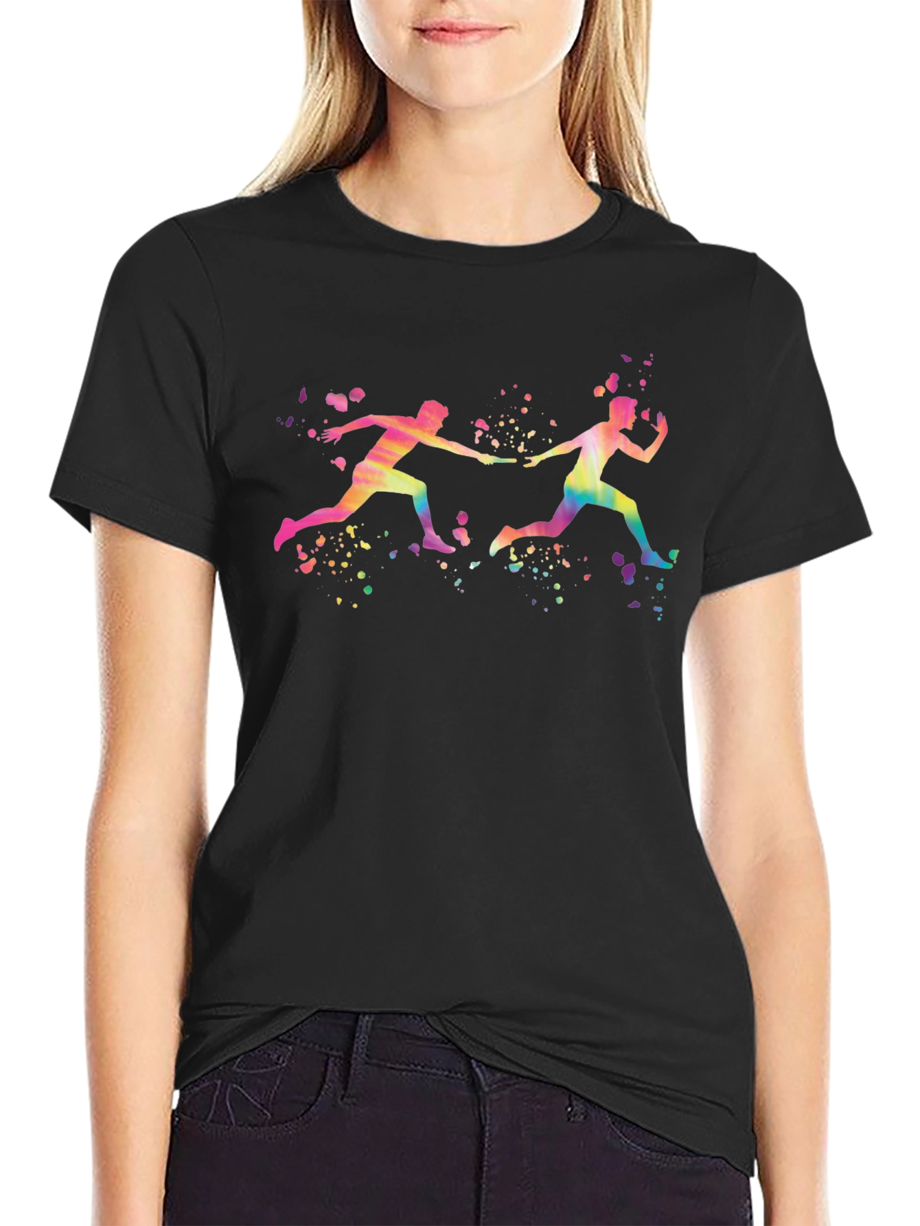 Rainbow Relay Runners Graphic T-Shirt