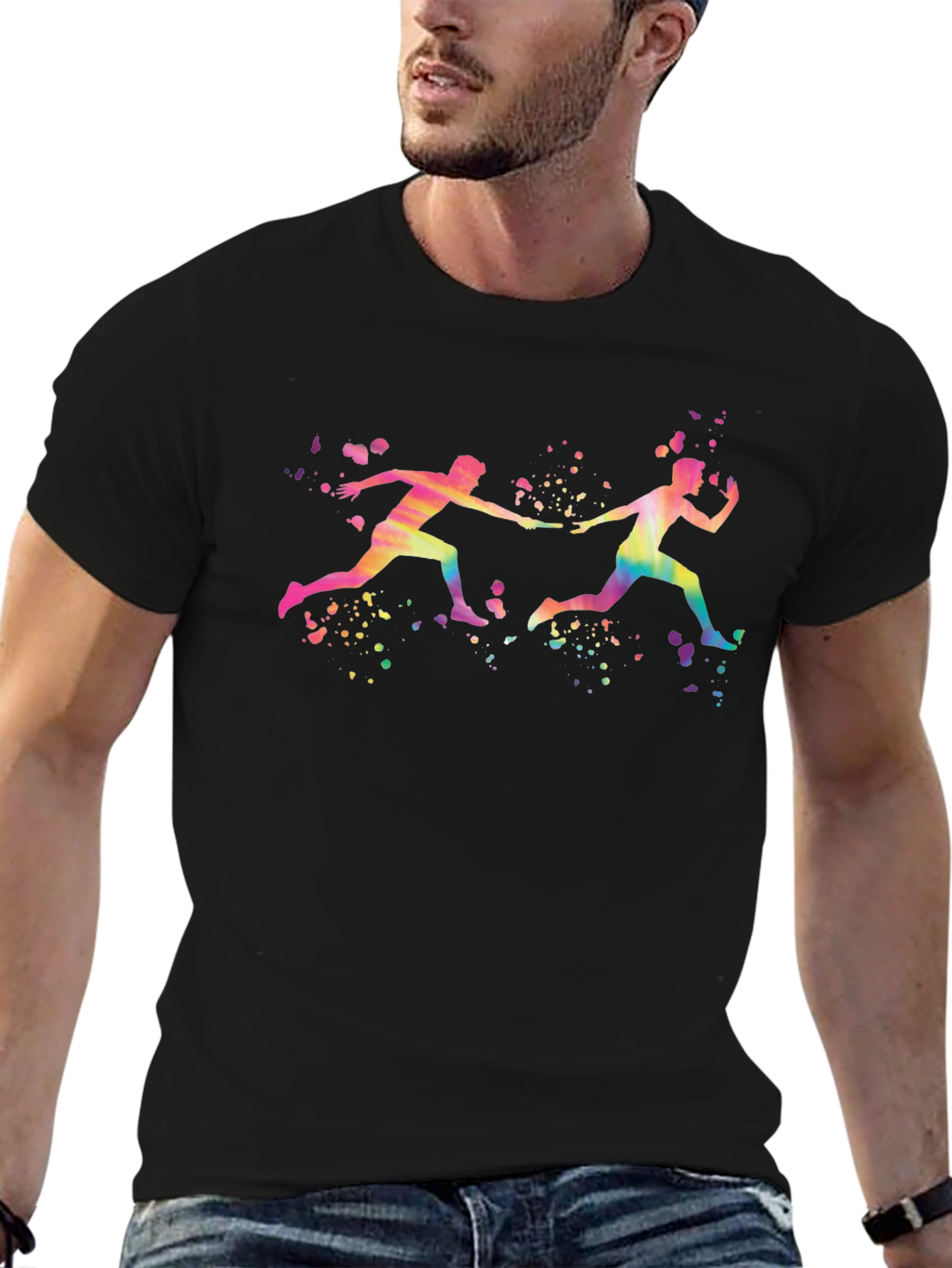 Rainbow Relay Runners Graphic T-Shirt