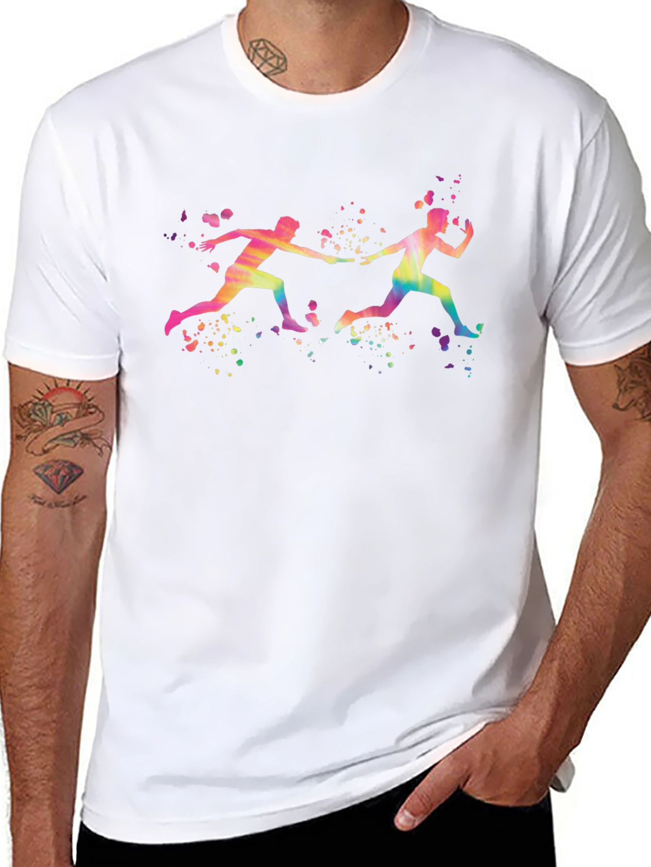 Rainbow Relay Runners Graphic T-Shirt