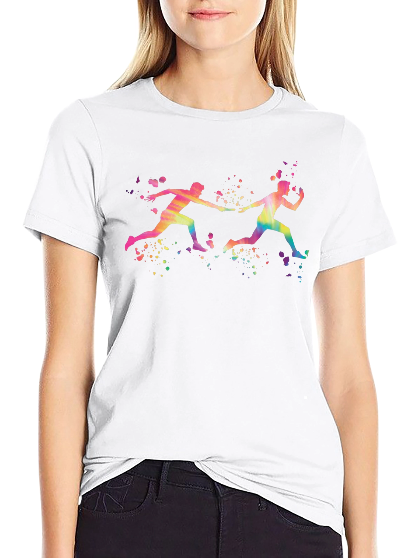 Rainbow Relay Runners Graphic T-Shirt