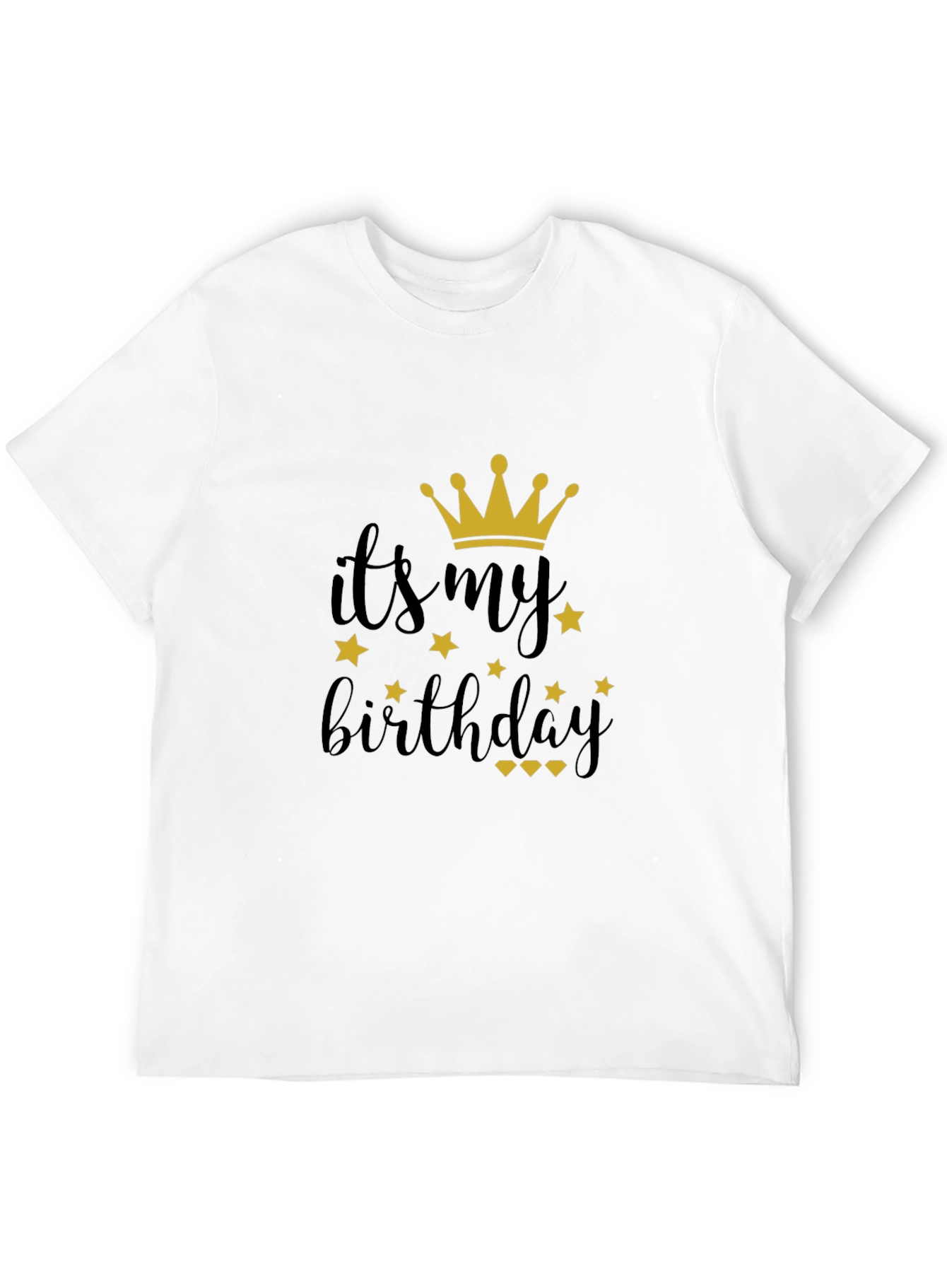 Its My Birthday Black T-Shirt with Crown