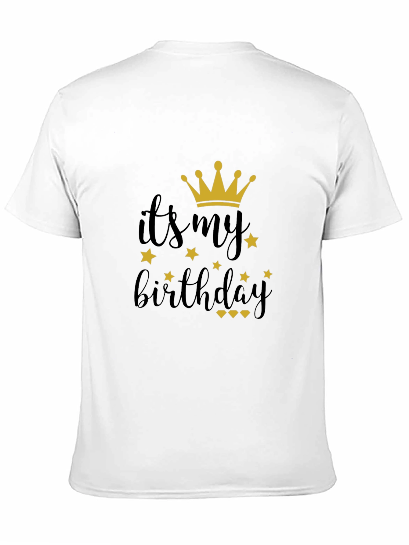 Its My Birthday Black T-Shirt with Crown
