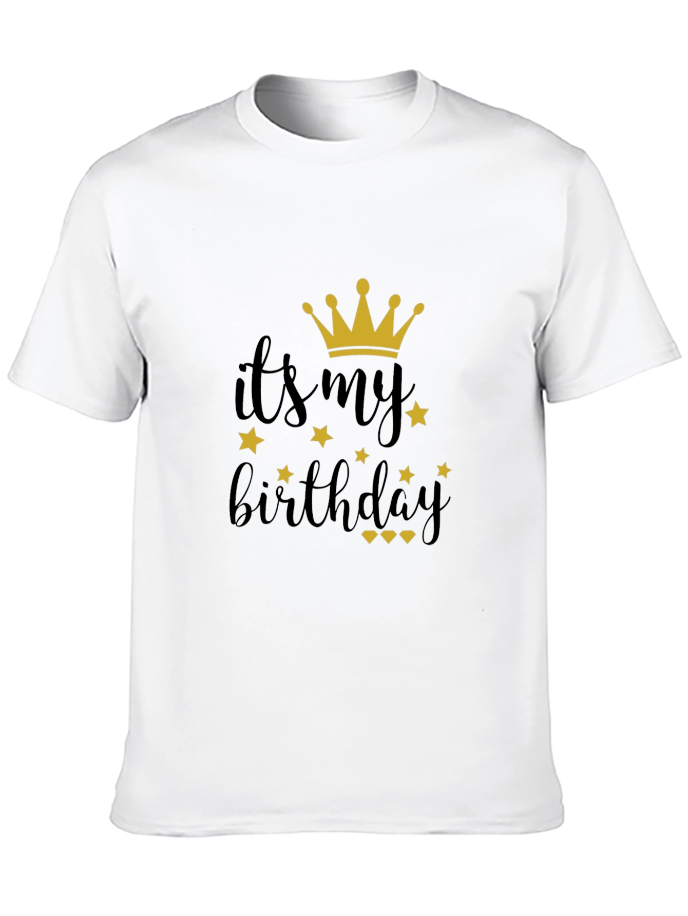 Its My Birthday Black T-Shirt with Crown