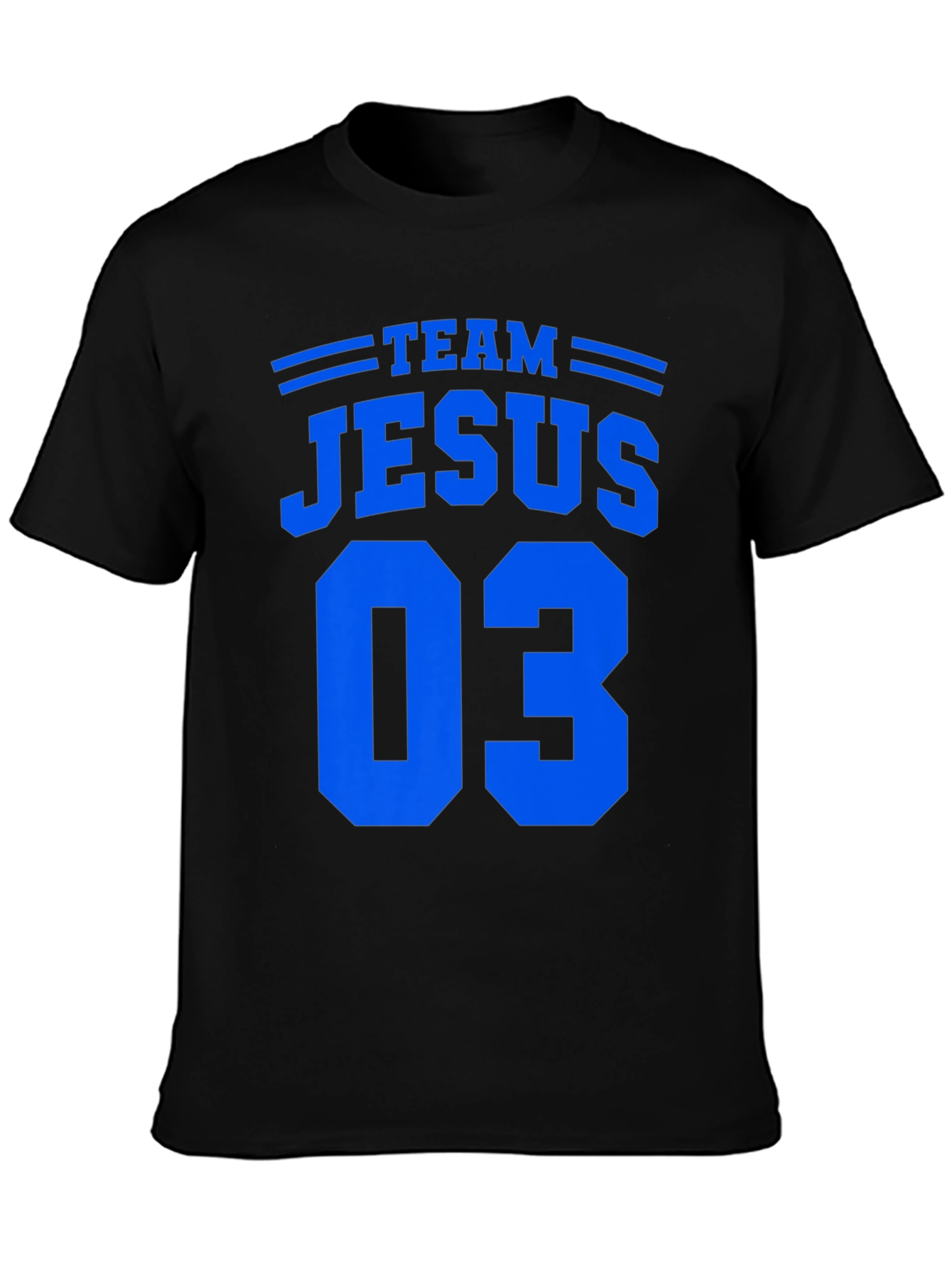 Team Jesus 03 Black Graphic T-Shirt