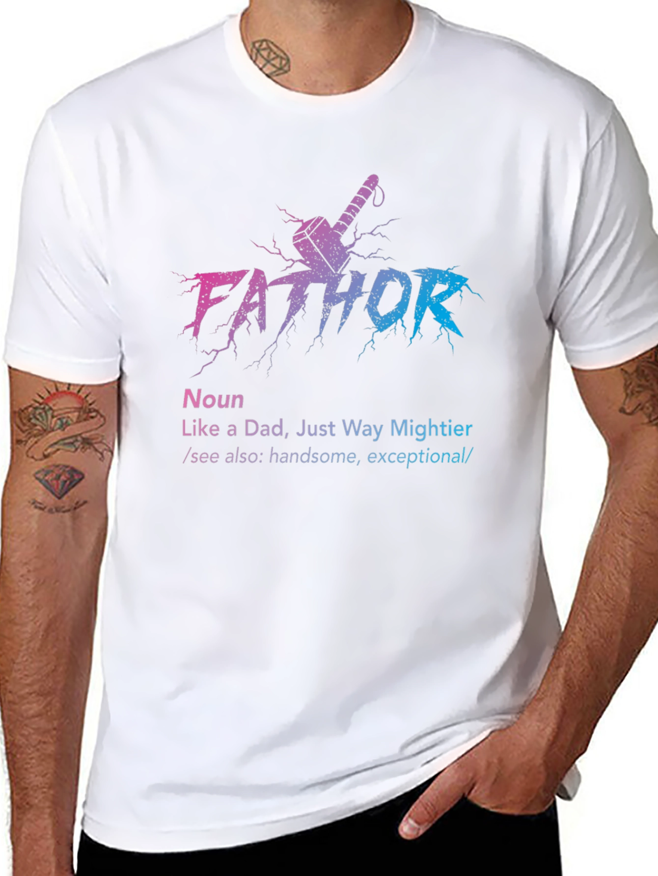 Fathor Graphic T-Shirt: Mightier Dad Tee