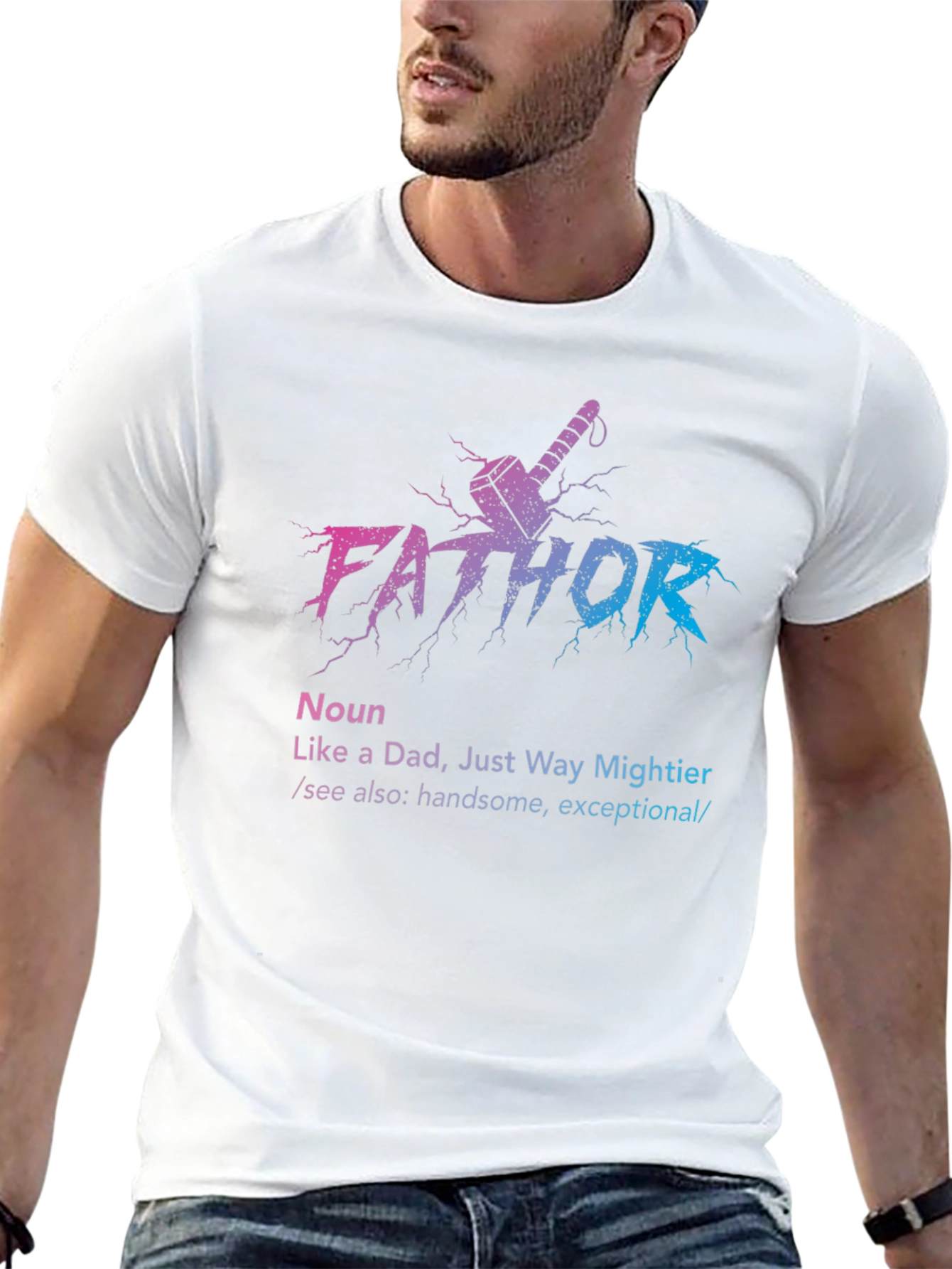 Fathor Graphic T-Shirt: Mightier Dad Tee