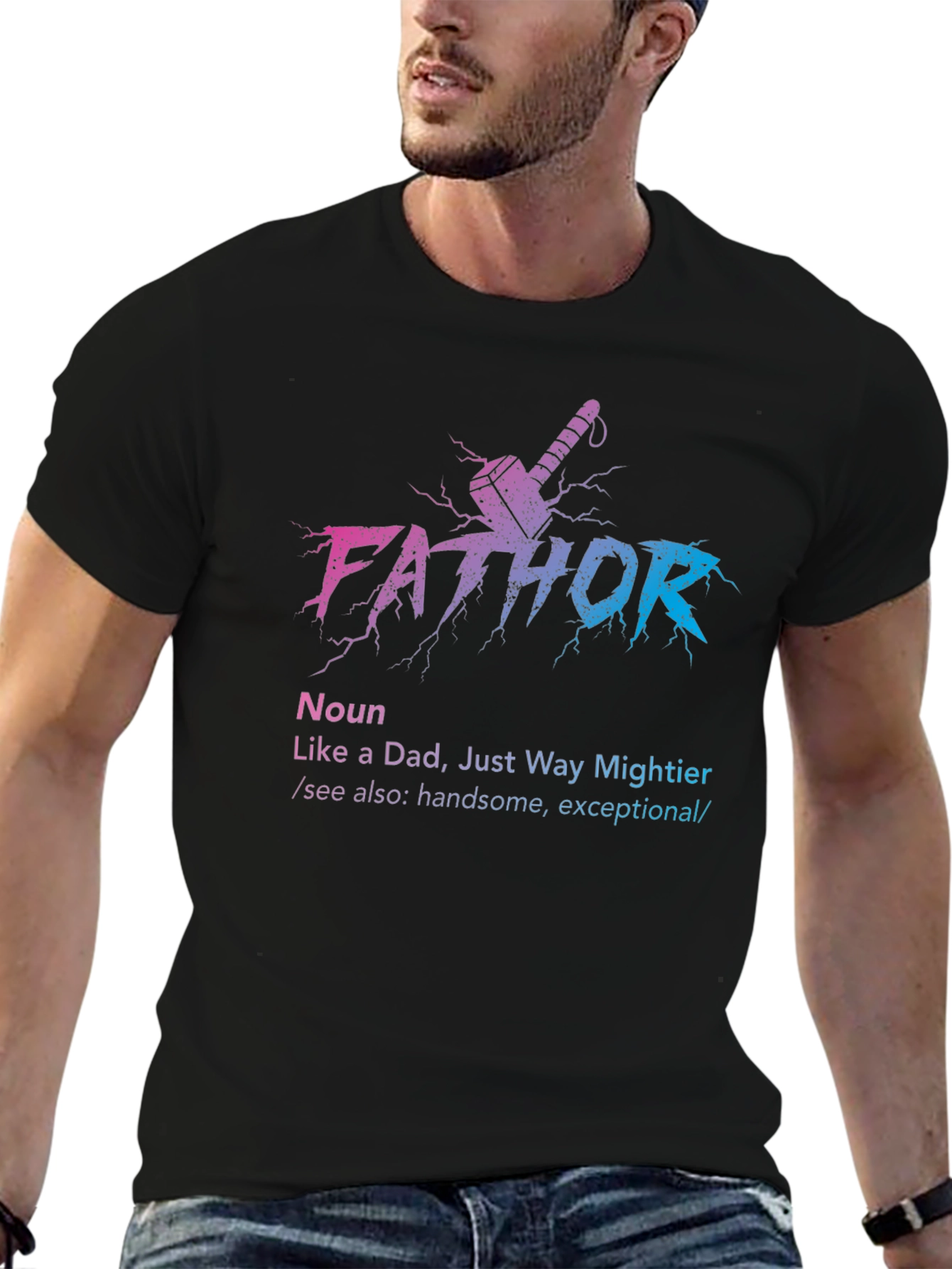 Fathor Graphic T-Shirt: Mightier Dad Tee