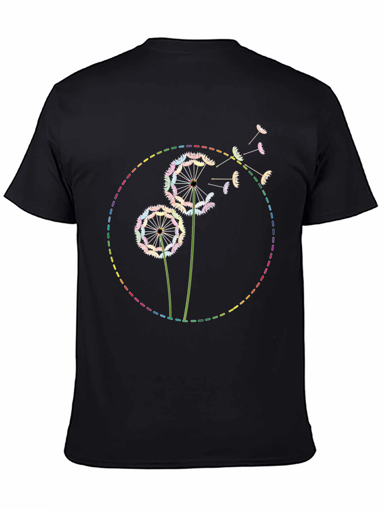 Rainbow Dandelion Graphic Tee - Soft Cotton Blend