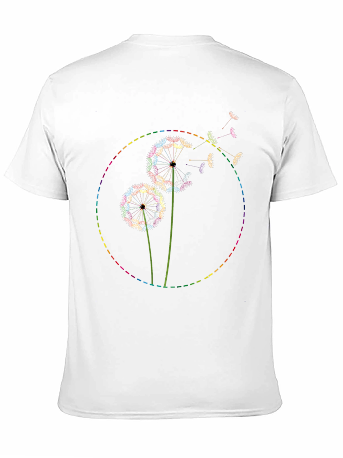 Rainbow Dandelion Graphic Tee - Soft Cotton Blend