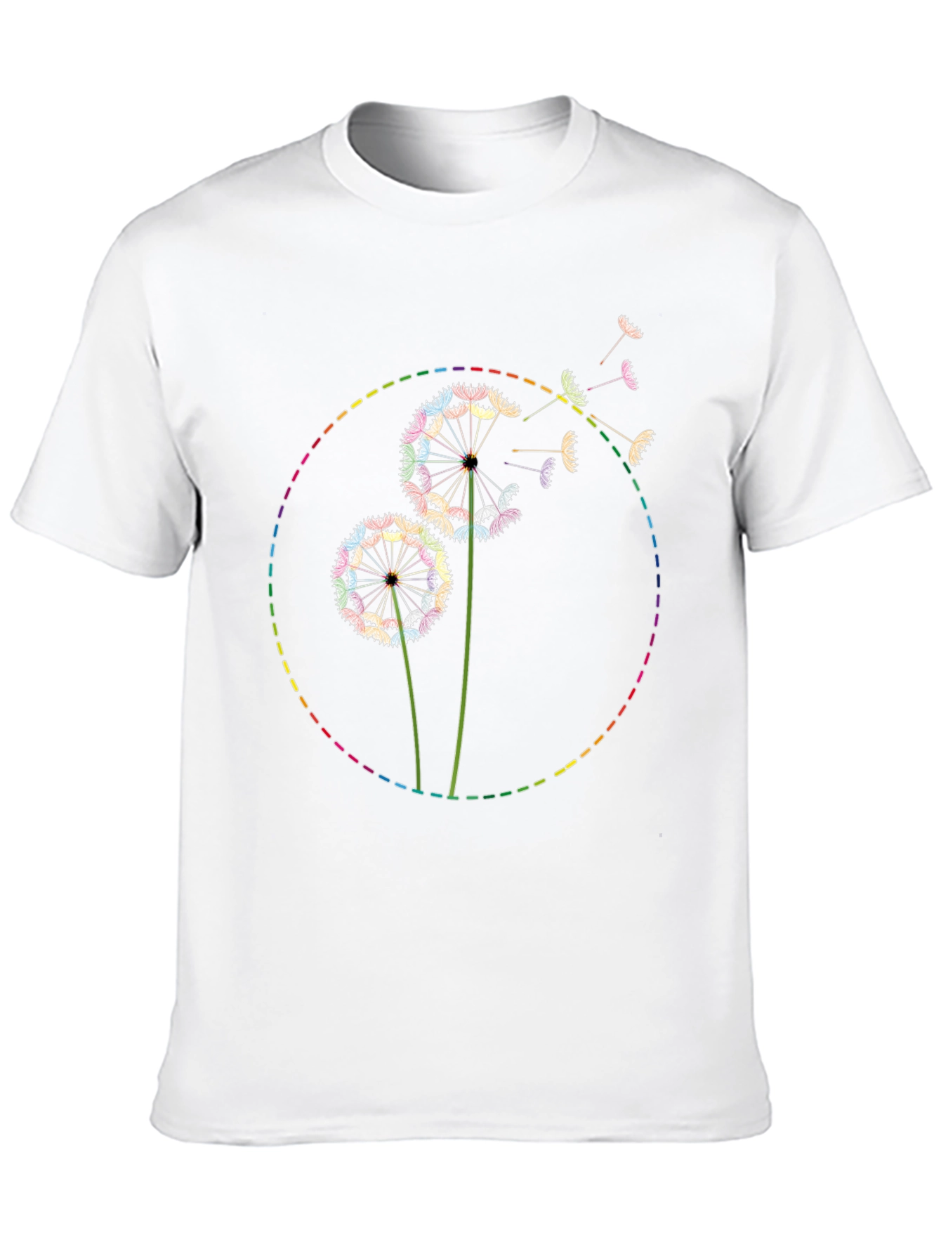 Rainbow Dandelion Graphic Tee - Soft Cotton Blend