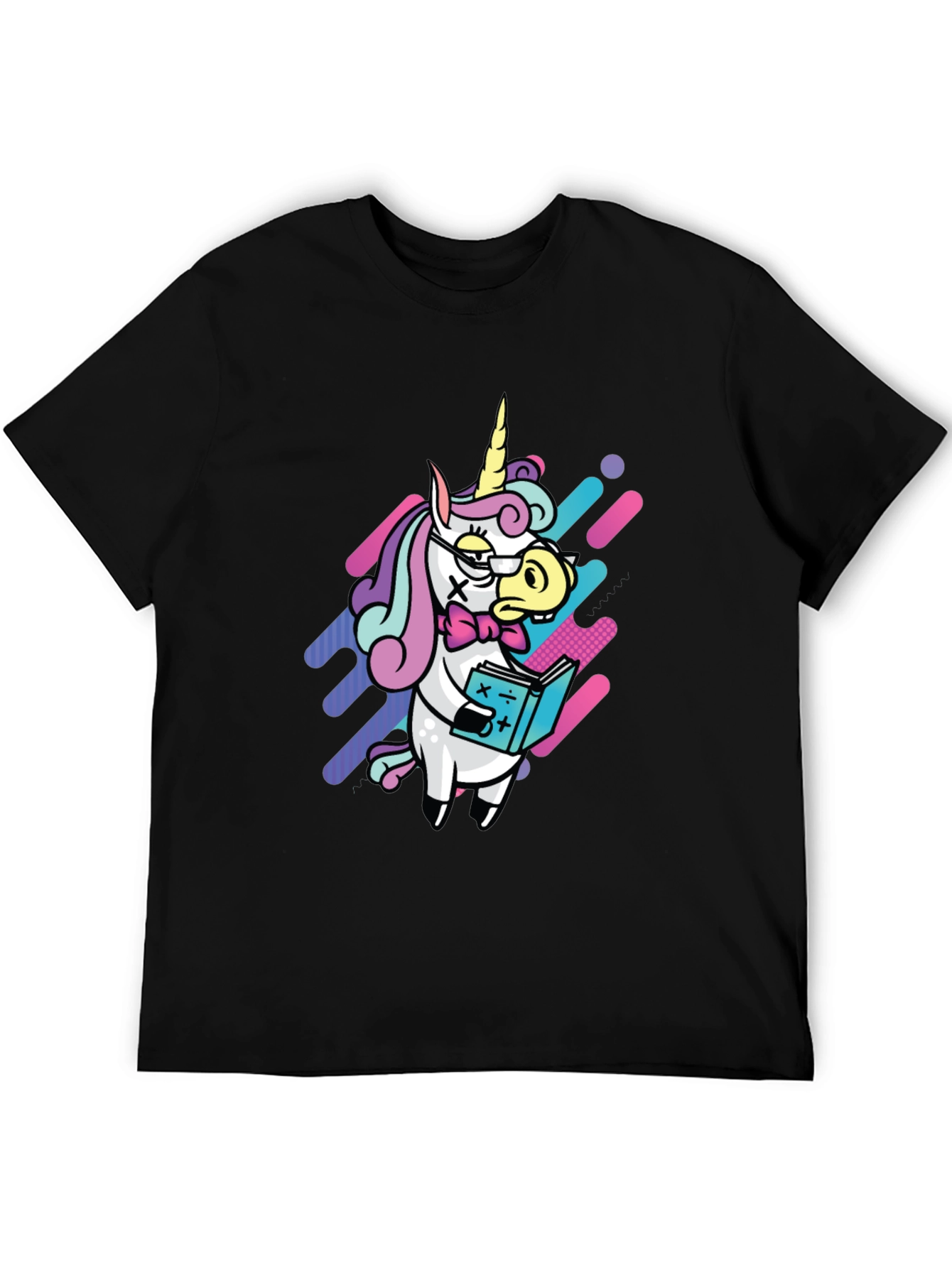 Nerdy Unicorn T-Shirt - Black