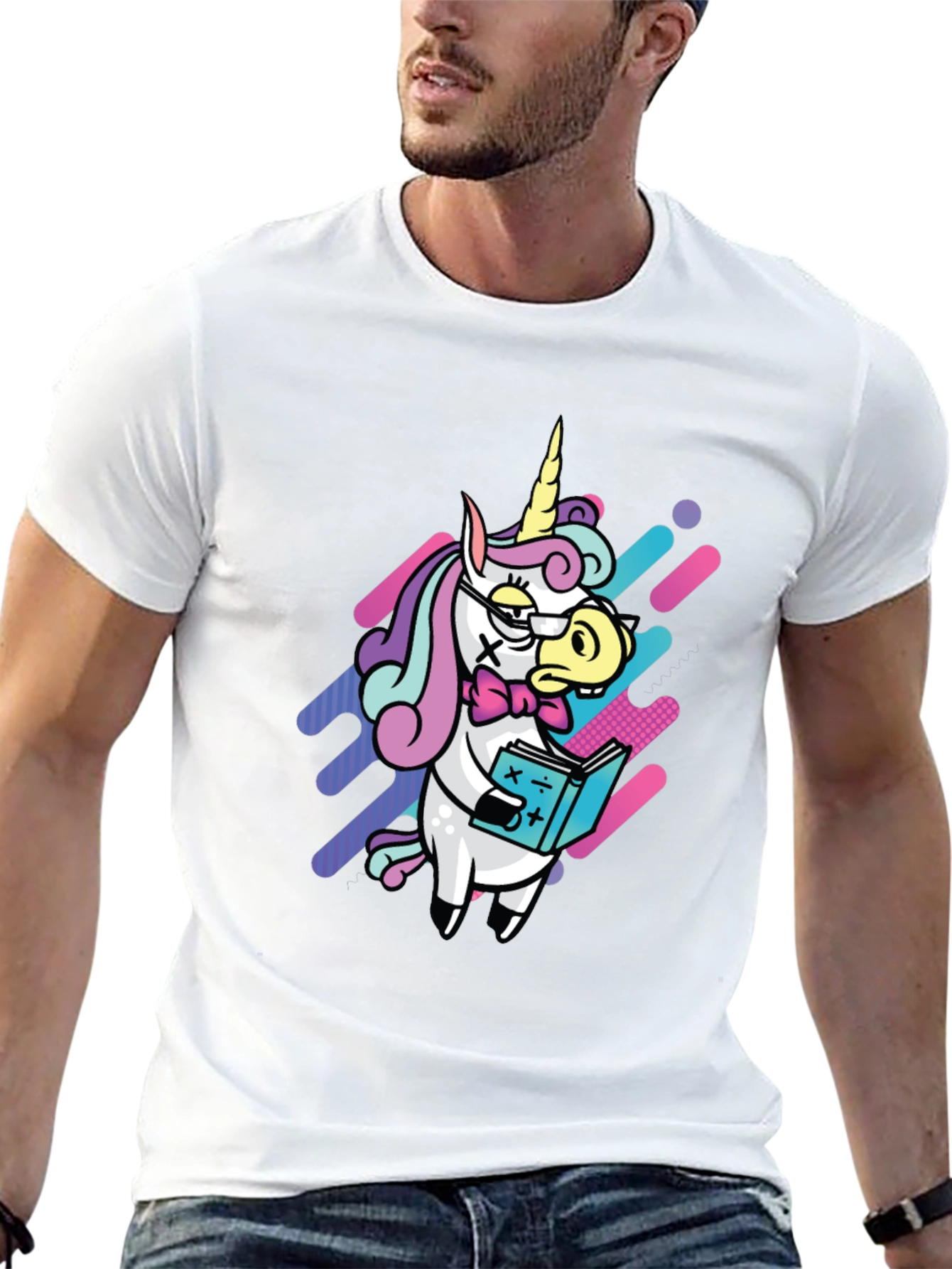 Nerdy Unicorn T-Shirt - Black