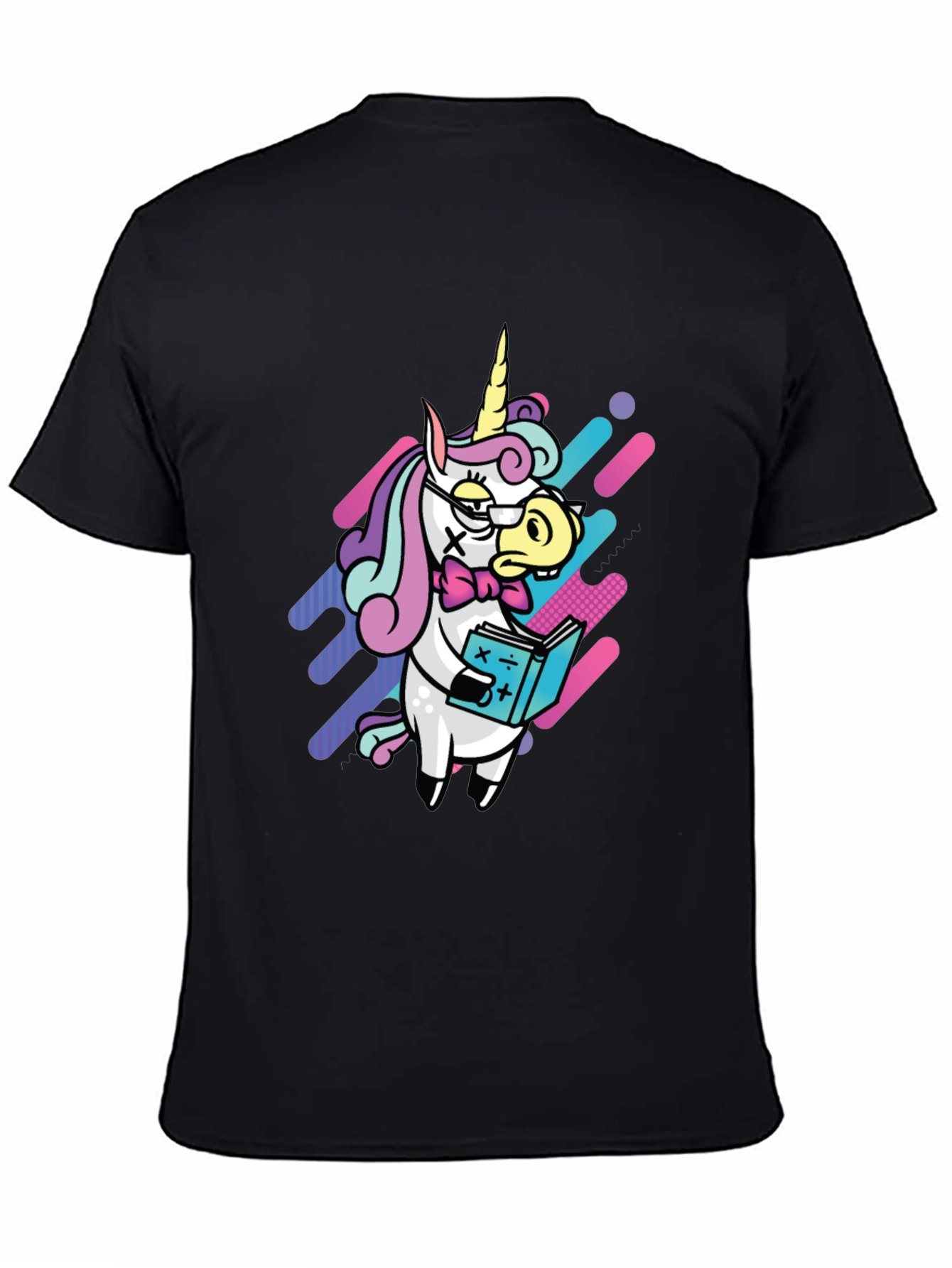 Nerdy Unicorn T-Shirt - Black