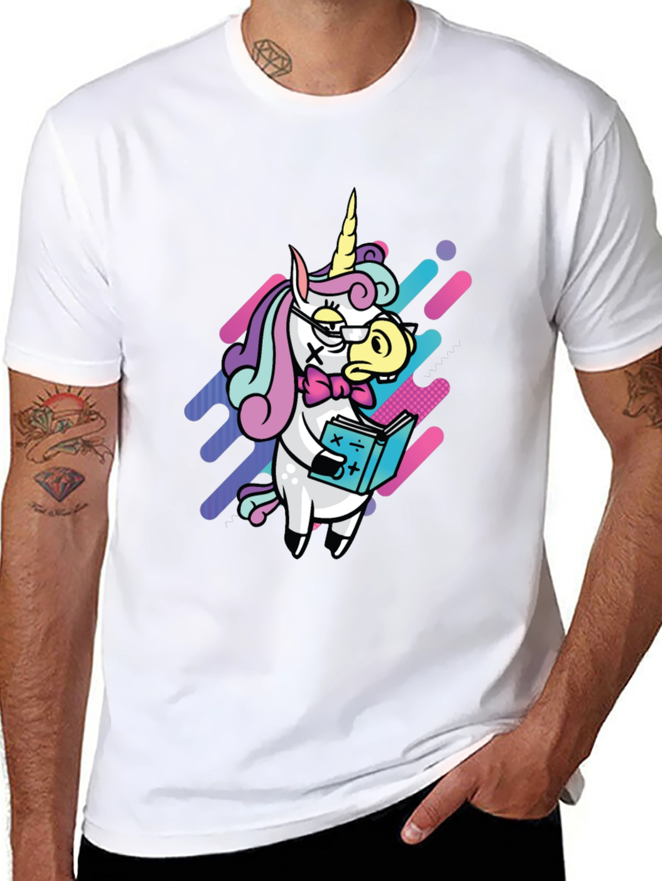 Nerdy Unicorn T-Shirt - Black